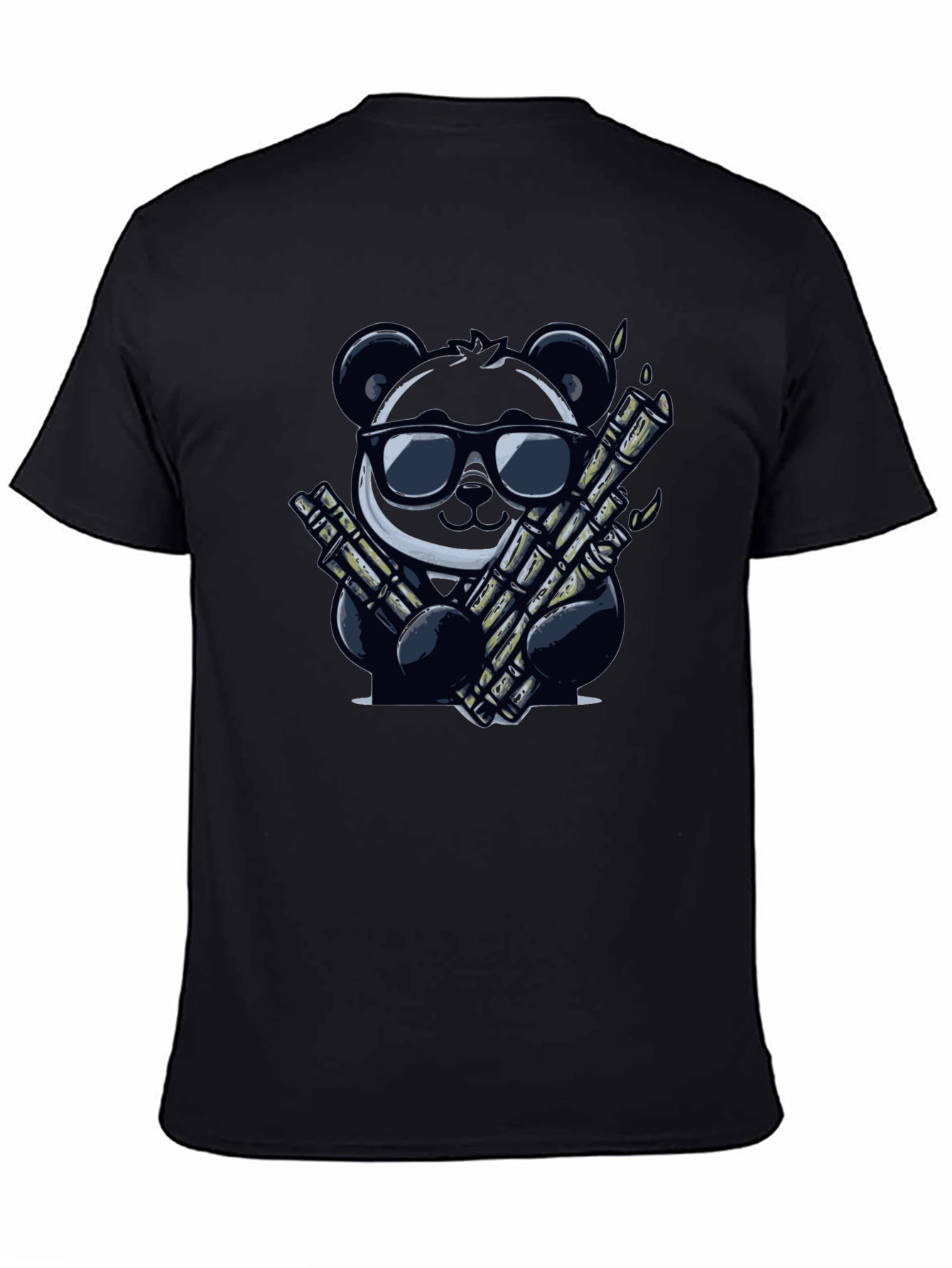 Cool Panda Graphic Tee - Black Cotton T-Shirt