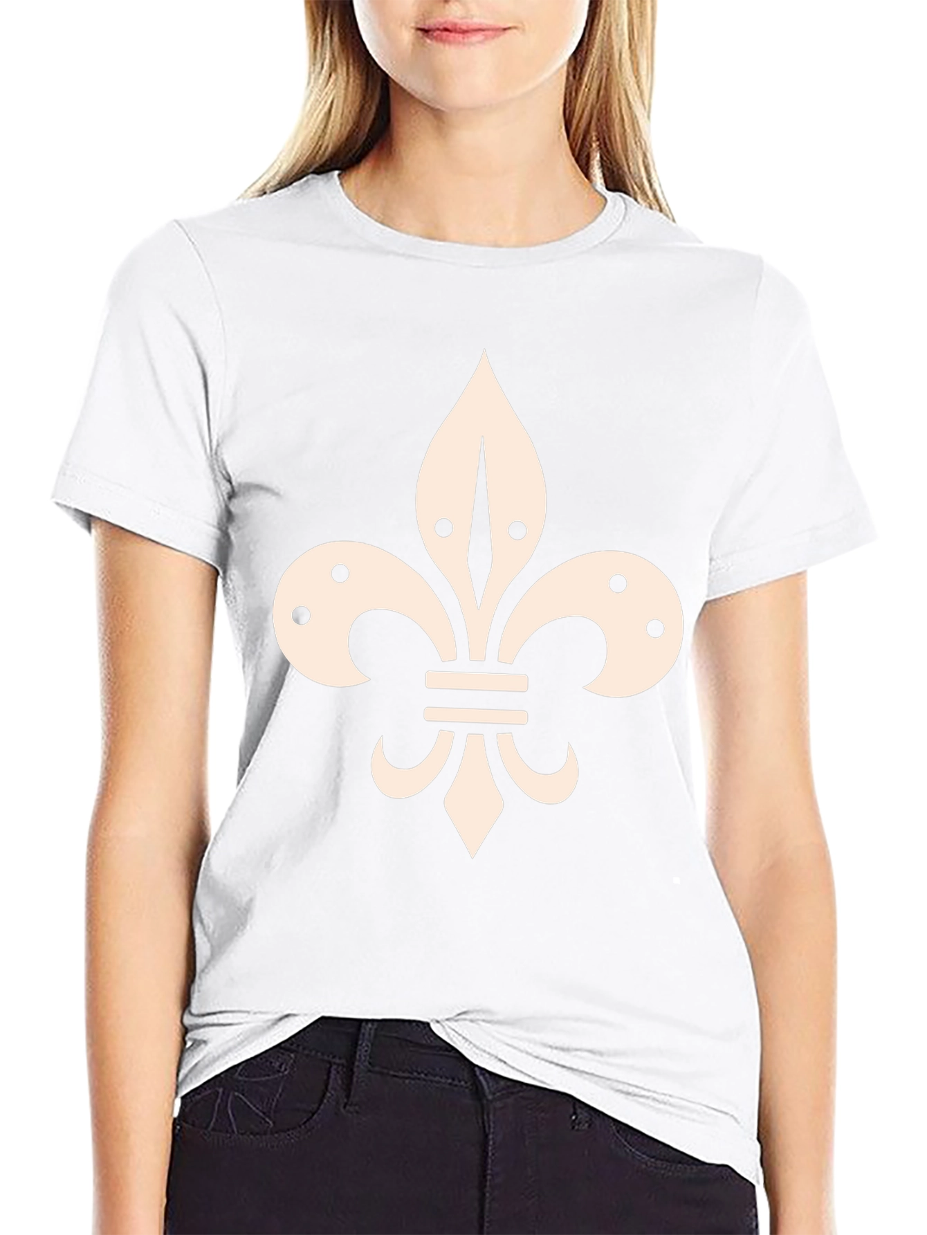 Fleur-de-lis Graphic Tee - Stylish Black T-Shirt
