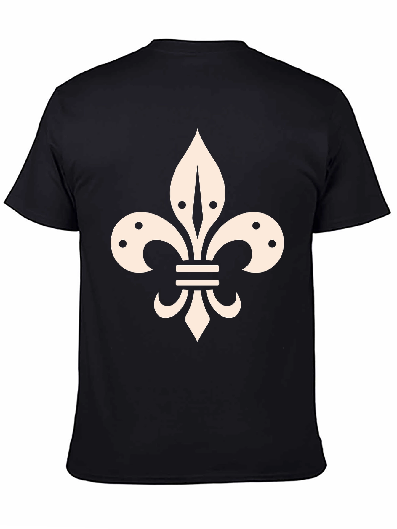 Fleur-de-lis Graphic Tee - Stylish Black T-Shirt