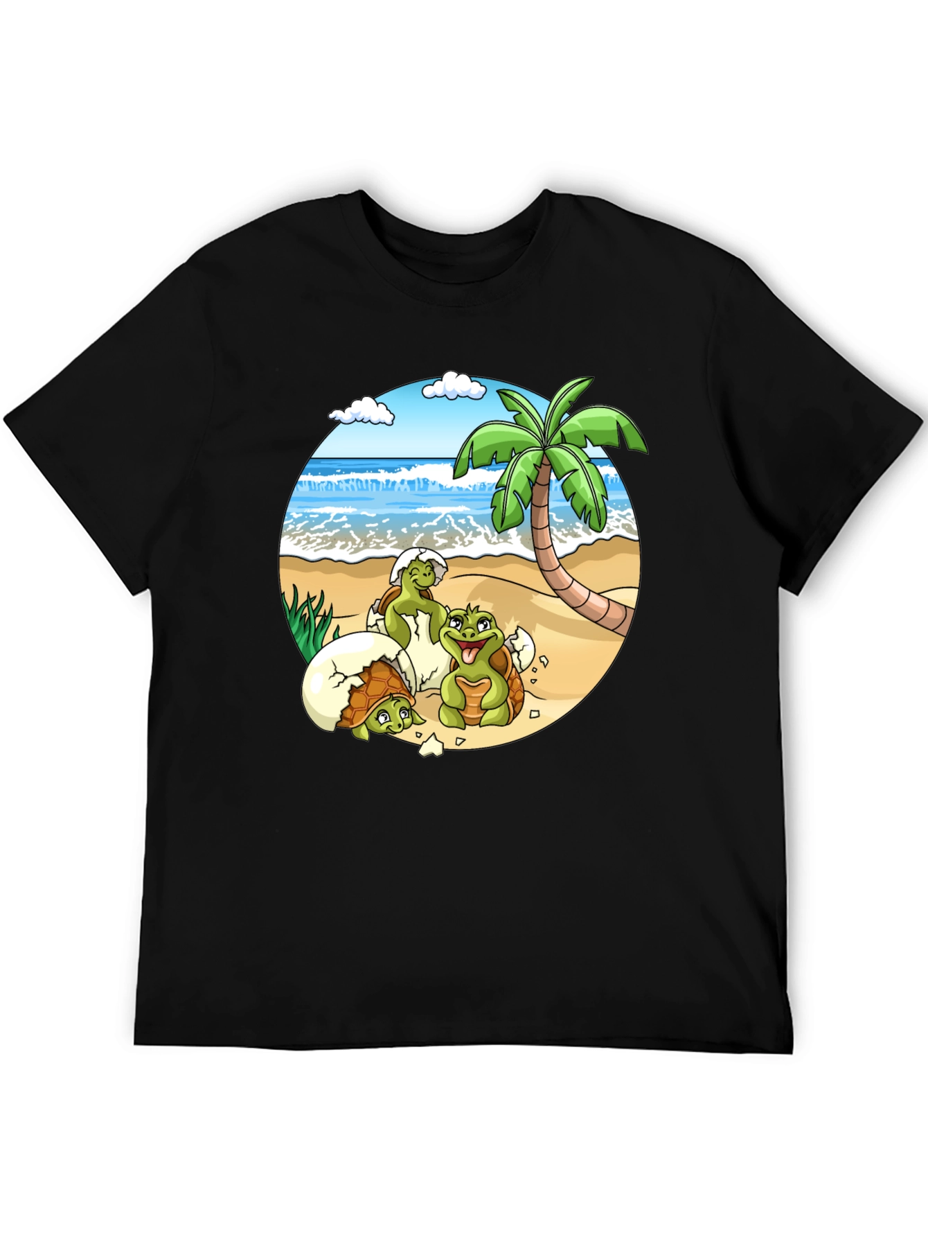 Turtle Hatchlings Beach Graphic Tee - Island Life Shirt