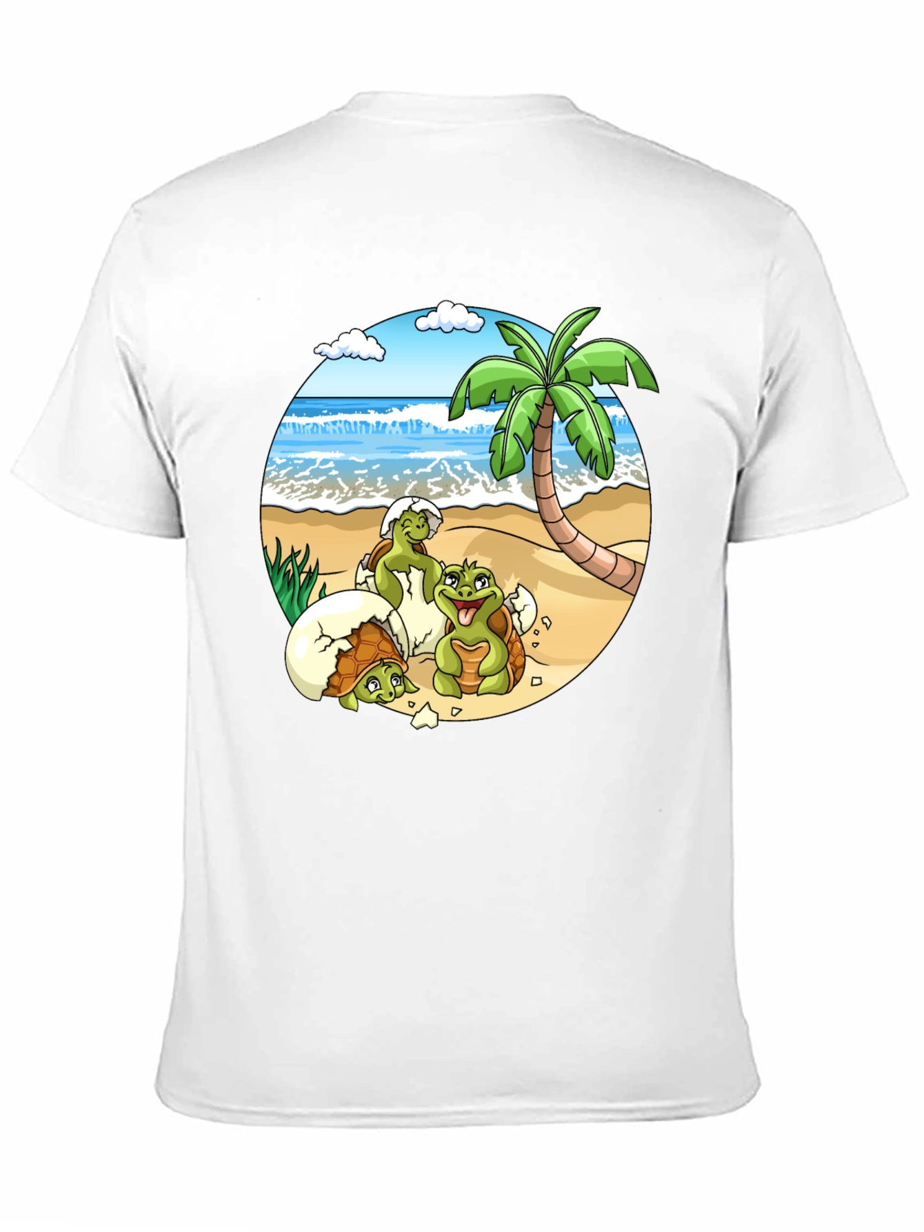 Turtle Hatchlings Beach Graphic Tee - Island Life Shirt