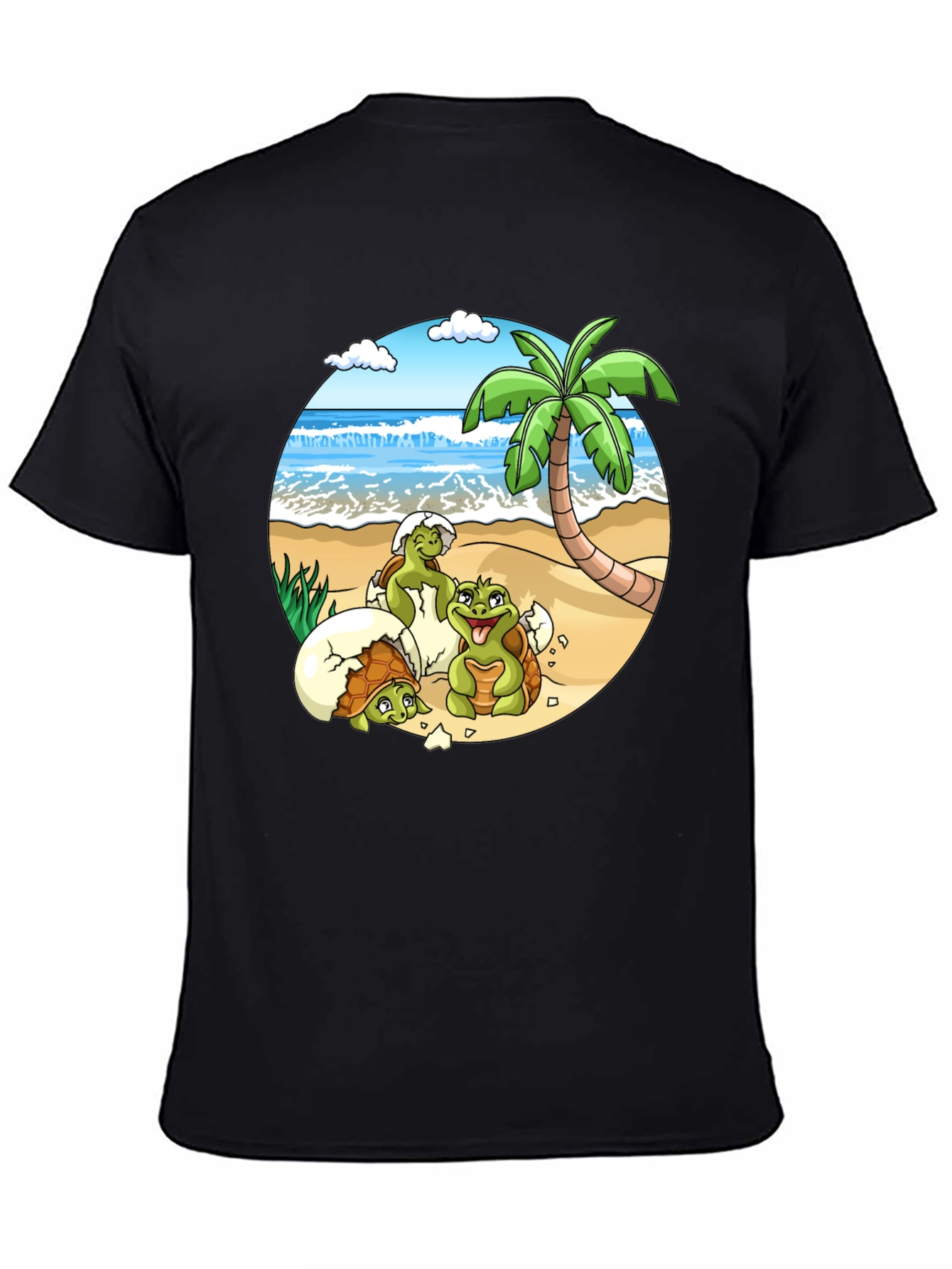 Turtle Hatchlings Beach Graphic Tee - Island Life Shirt