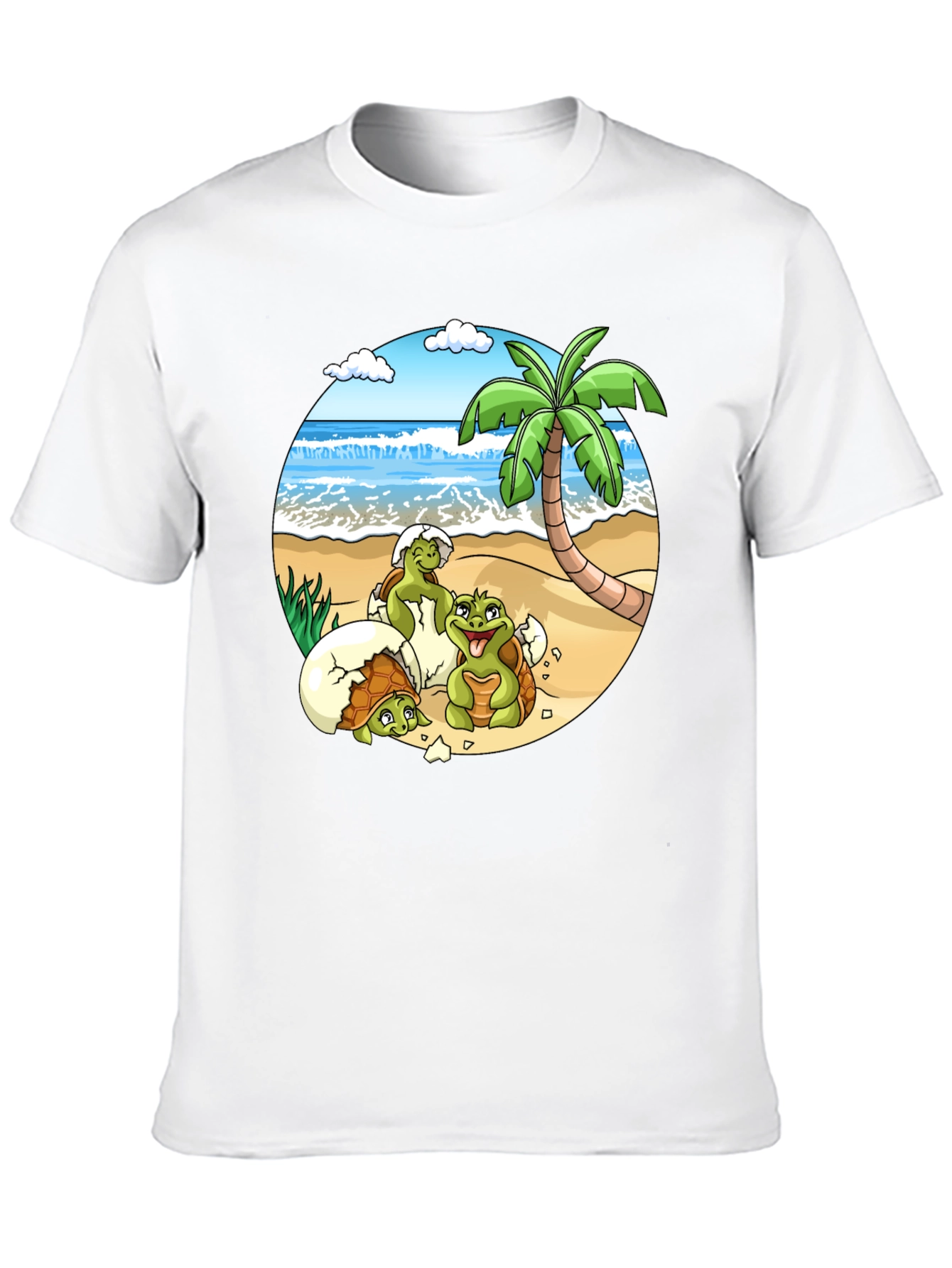 Turtle Hatchlings Beach Graphic Tee - Island Life Shirt