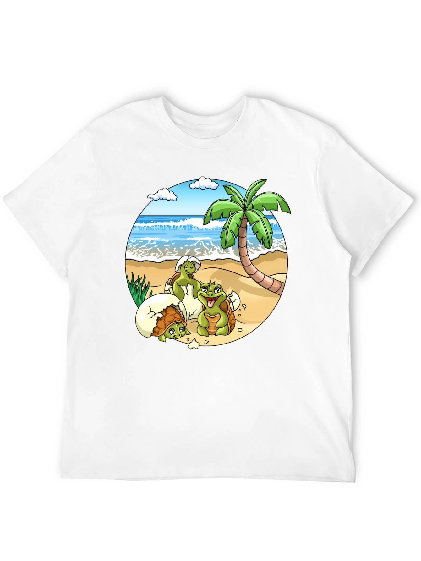 Turtle Hatchlings Beach Graphic Tee - Island Life Shirt