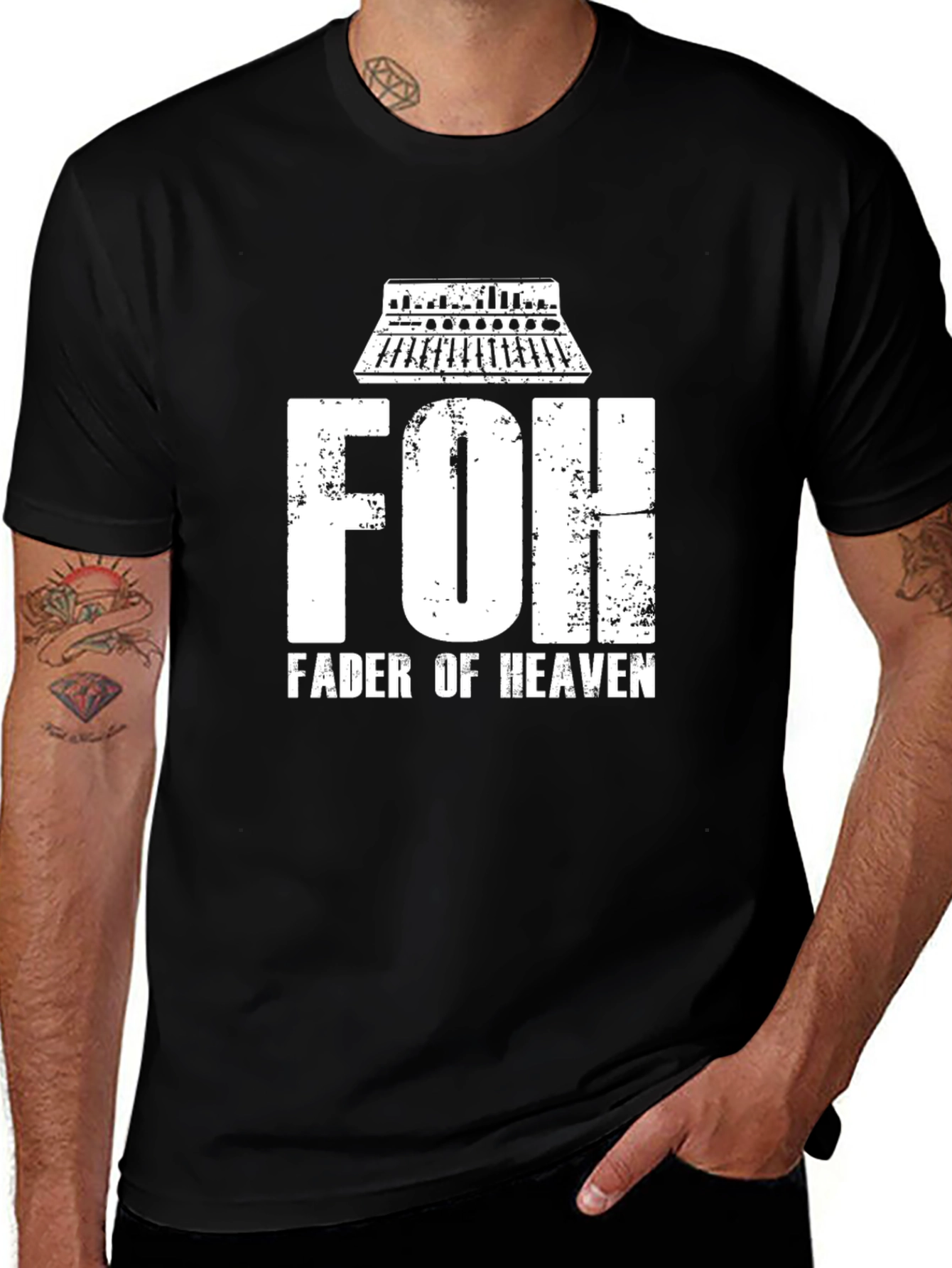 FOH Fader of Heaven Black T-Shirt