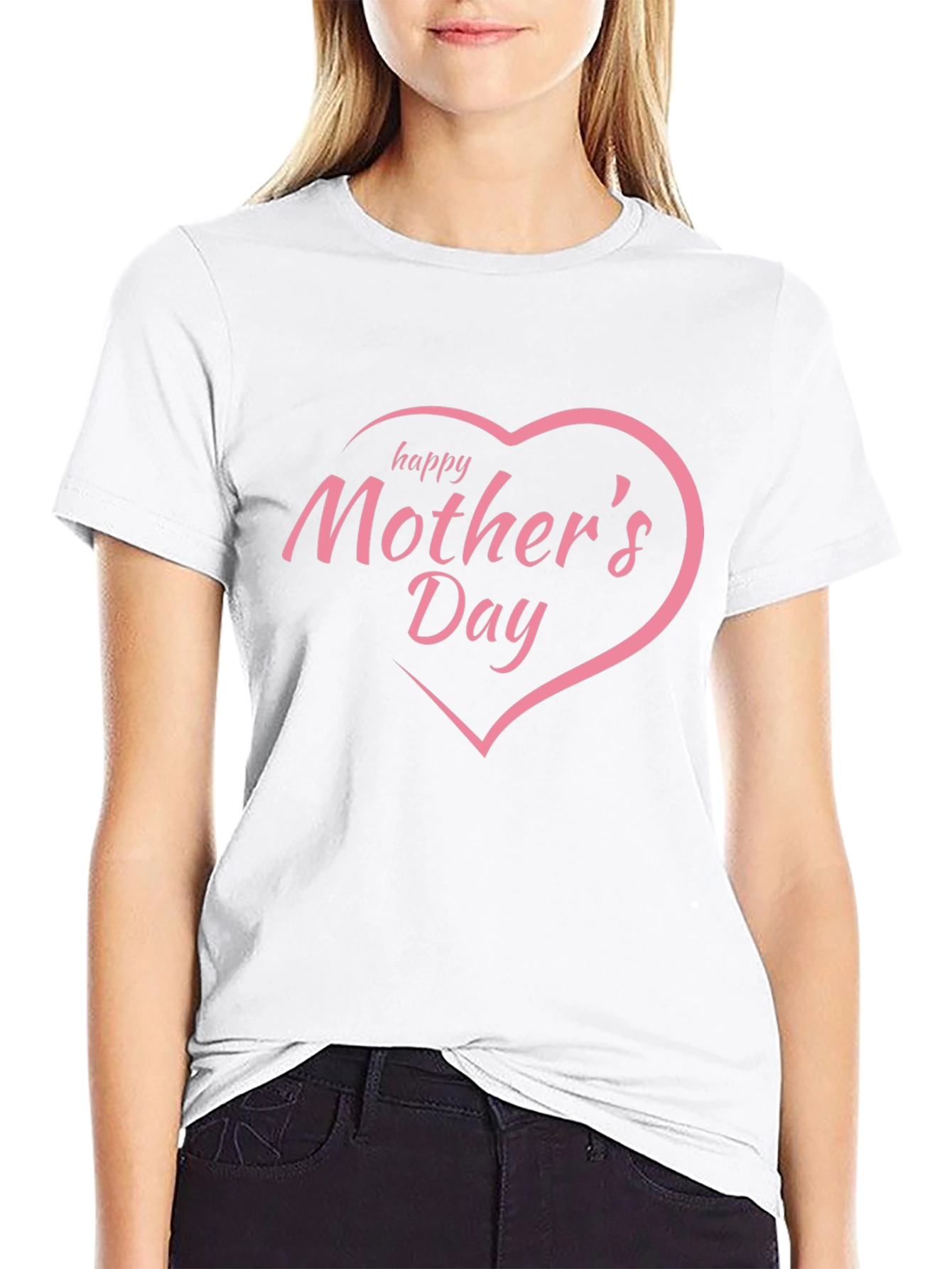 Happy Mothers Day Pink Heart T-Shirt