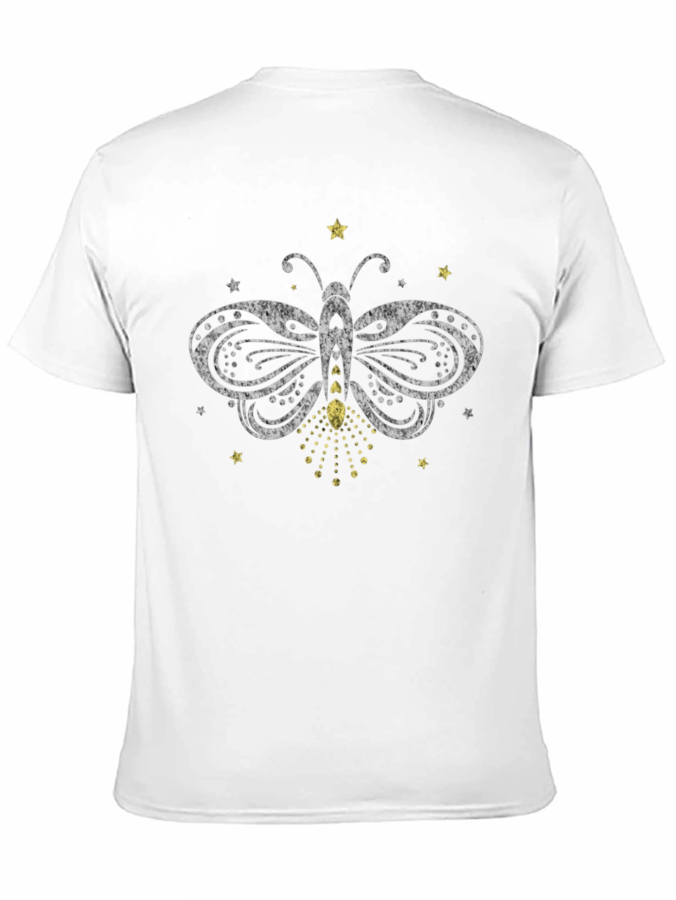 Butterfly Graphic Print Black T-Shirt
