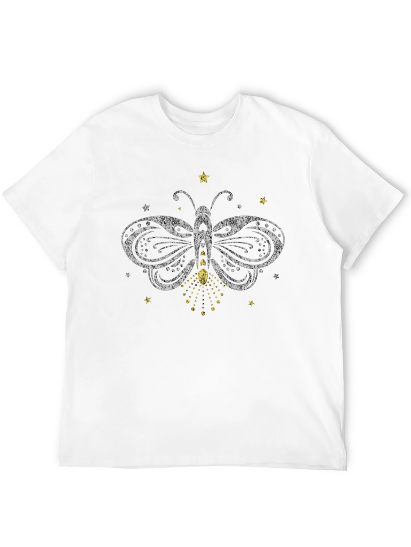 Butterfly Graphic Print Black T-Shirt