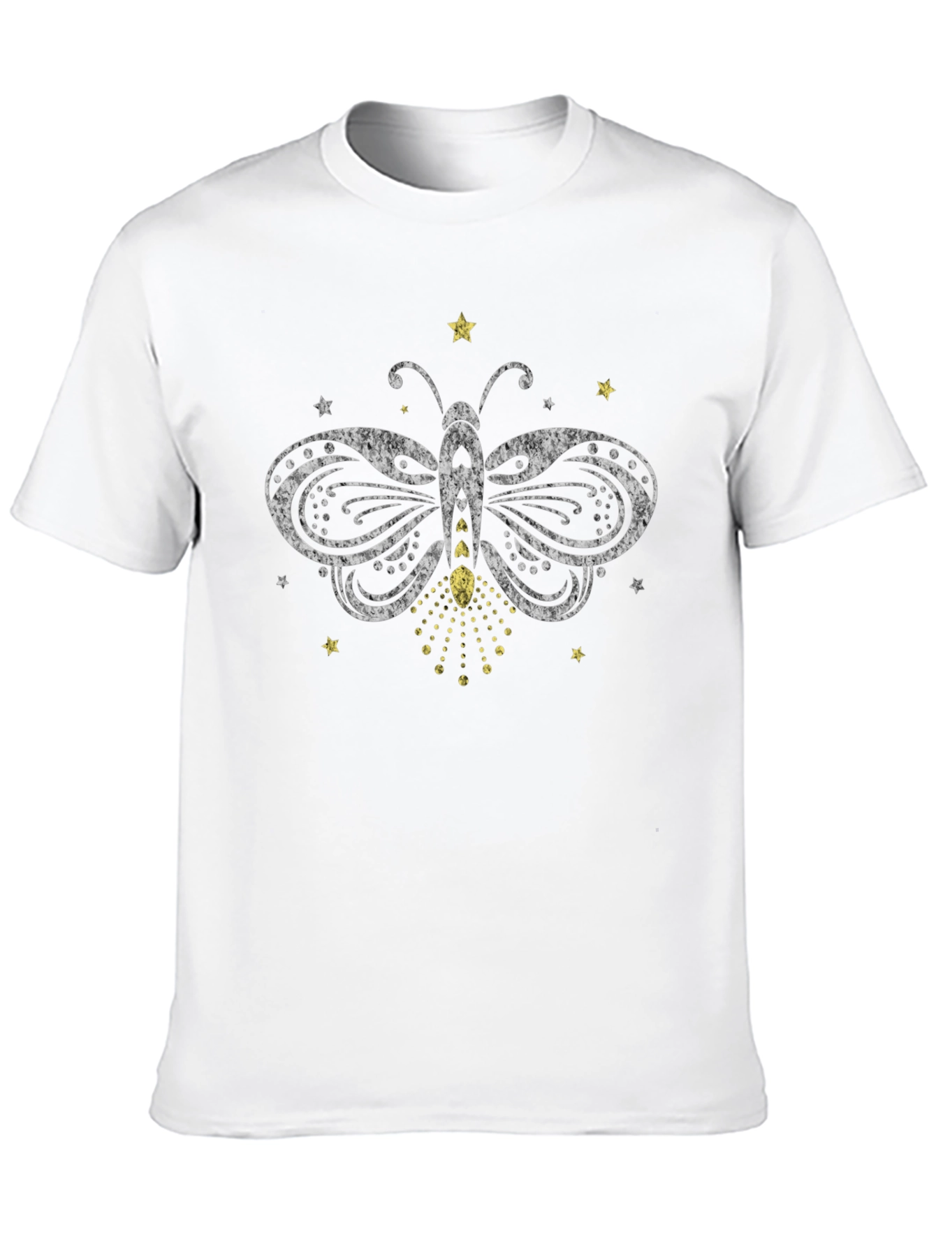Butterfly Graphic Print Black T-Shirt