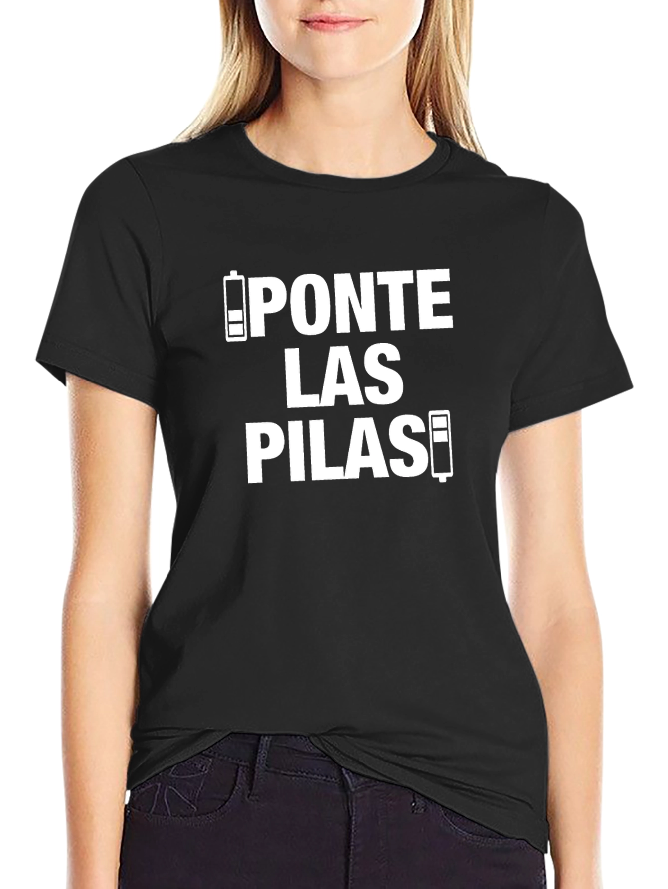 Ponte Las Pilas Graphic T-Shirt - Black Crew Neck