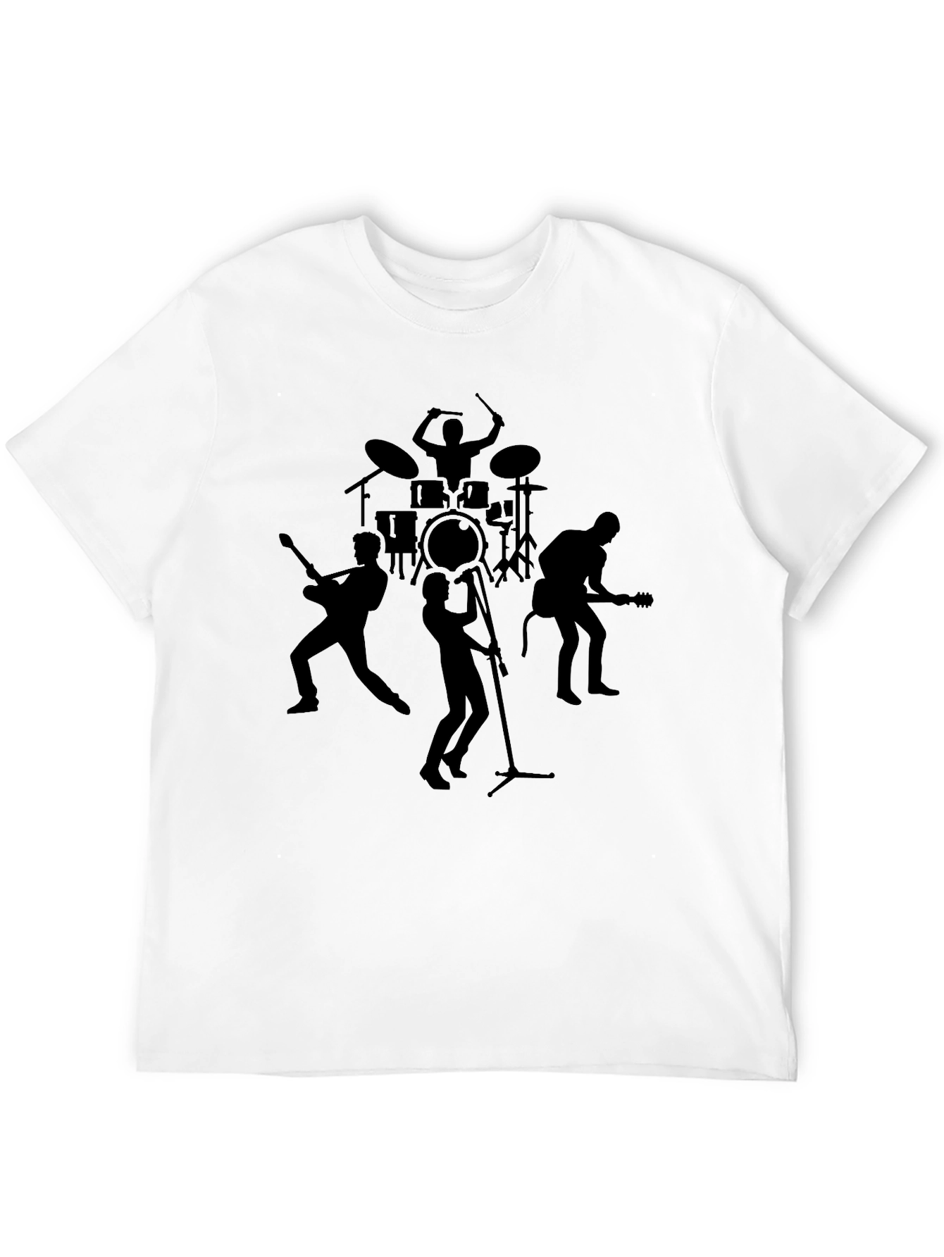 Band Silhouette Black Graphic Tee
