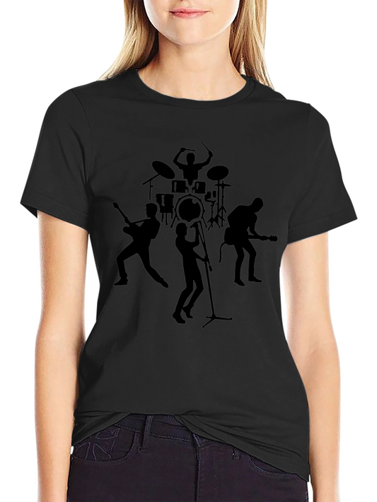 Band Silhouette Black Graphic Tee
