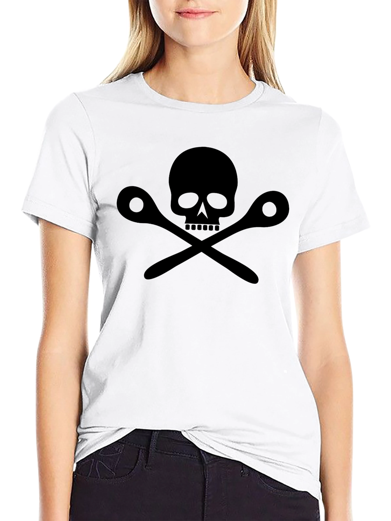 Chefs Skull Black T-Shirt - Culinary Pirate Style