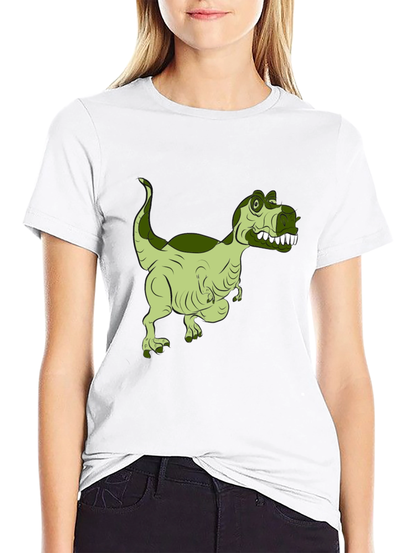 Dinosaur Graphic Print Black T-Shirt