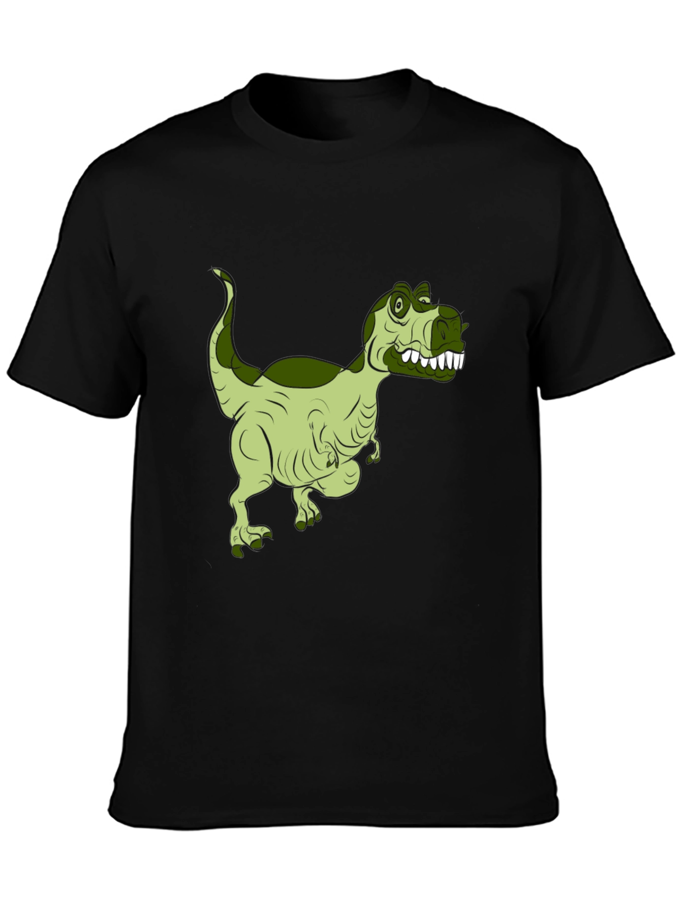 Dinosaur Graphic Print Black T-Shirt