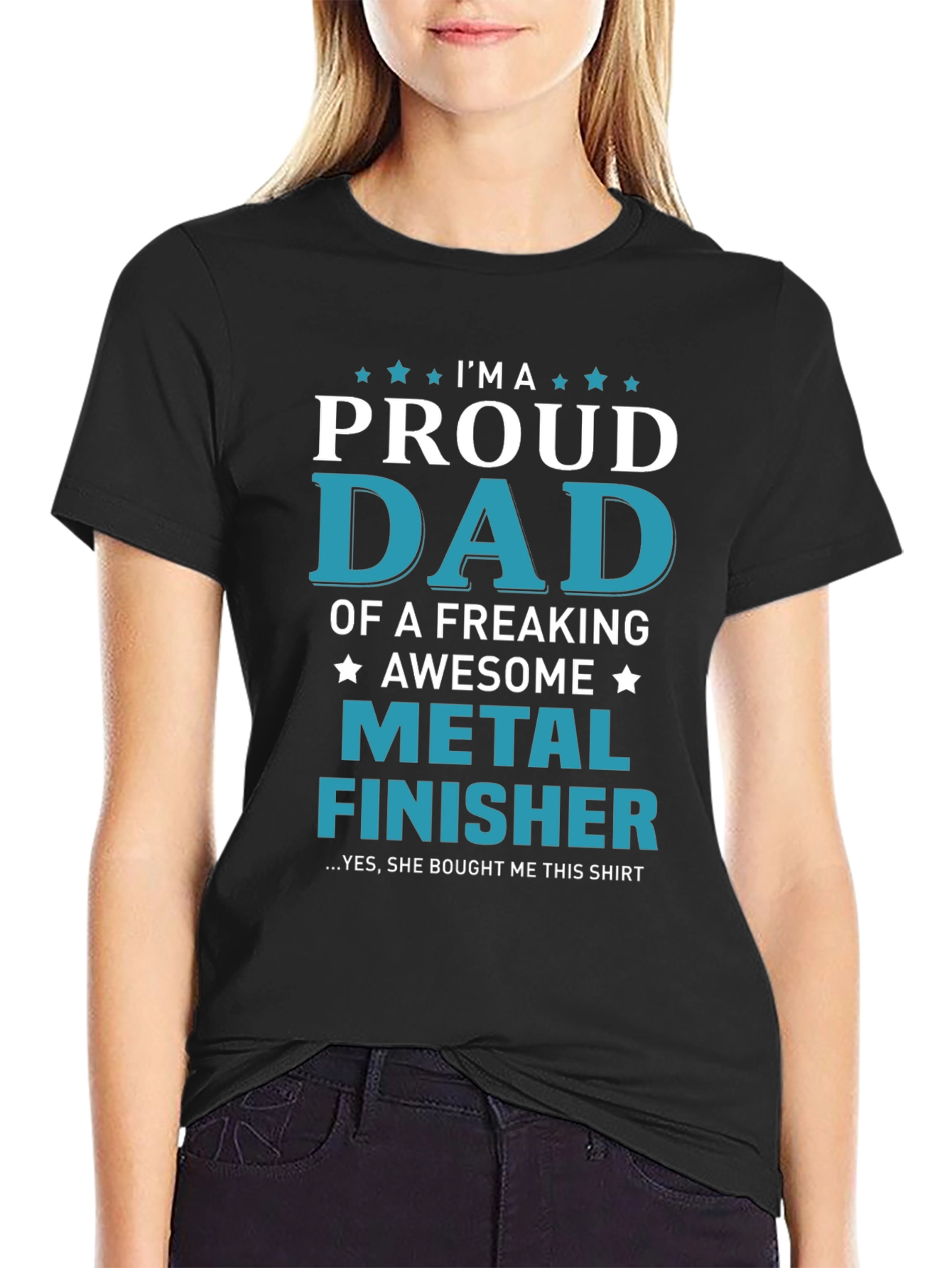 Proud Dad Metal Finisher Graphic T-Shirt