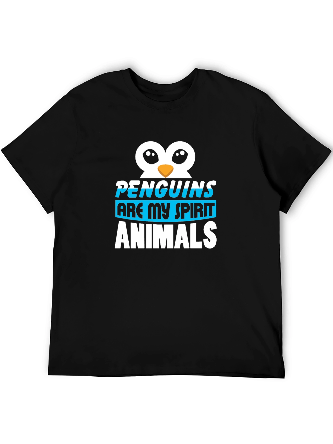 Penguins are My Spirit Animals Black T-Shirt