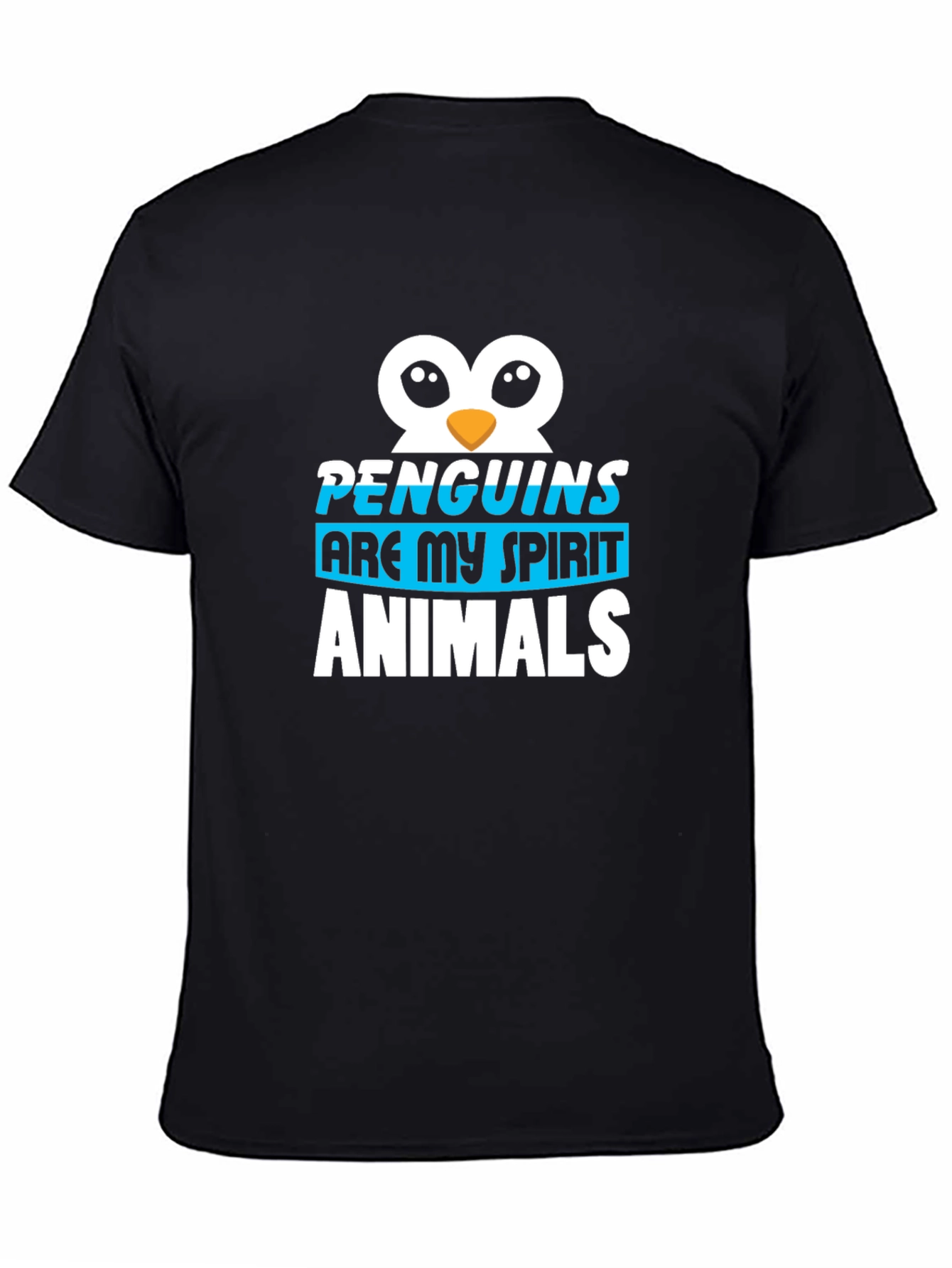 Penguins are My Spirit Animals Black T-Shirt