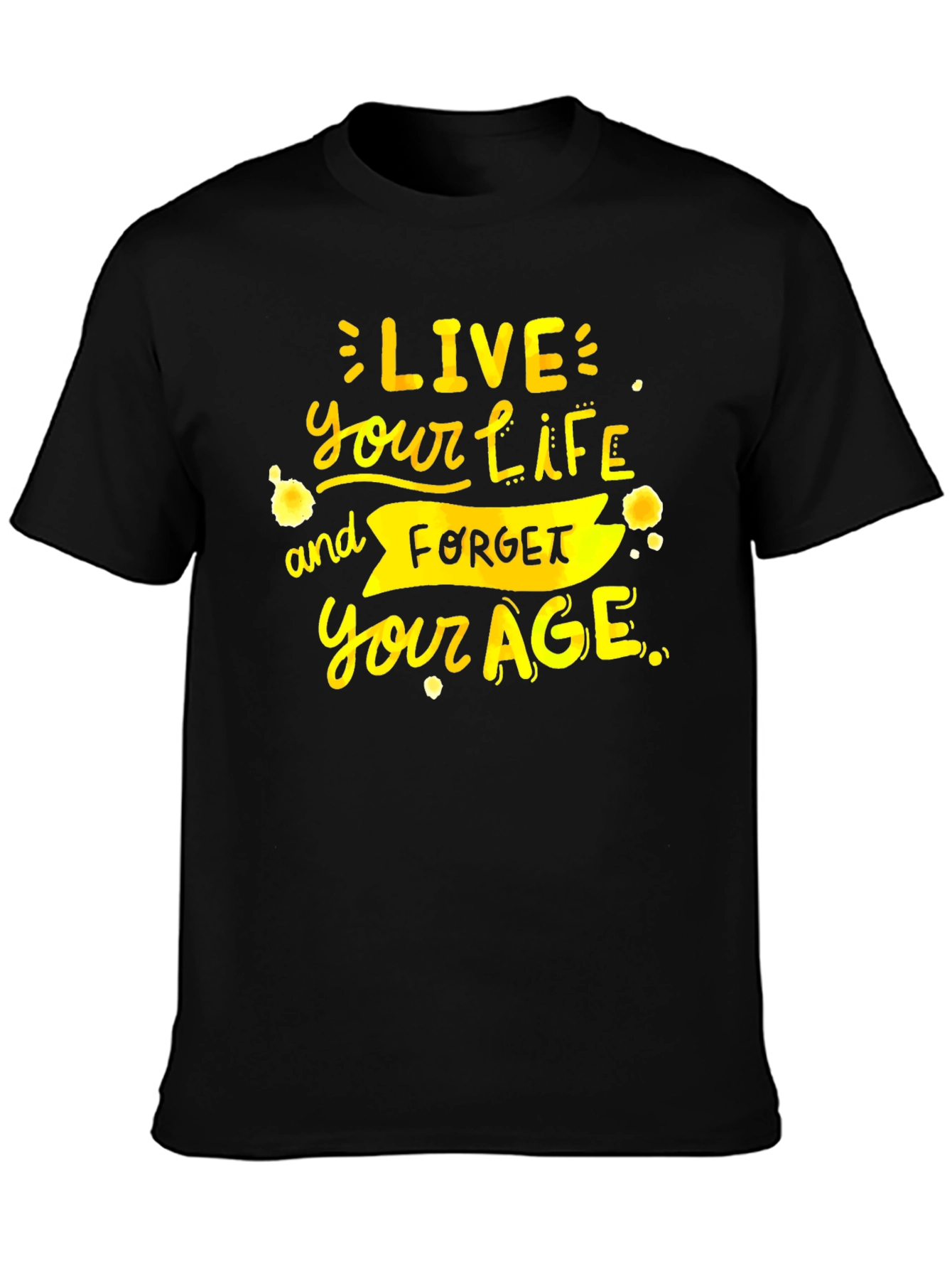 Live Your Life Graphic Tee - Black T-Shirt