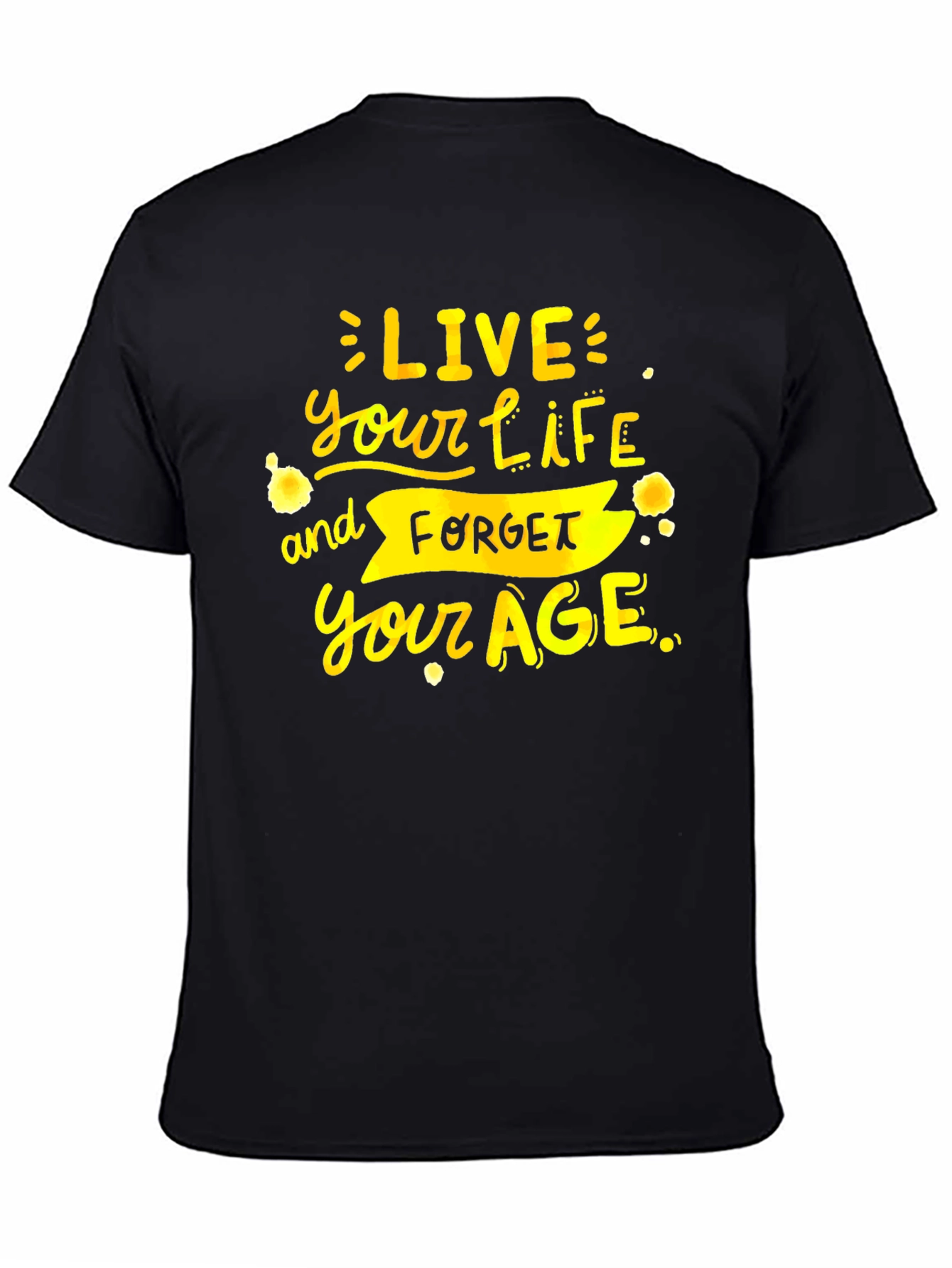 Live Your Life Graphic Tee - Black T-Shirt