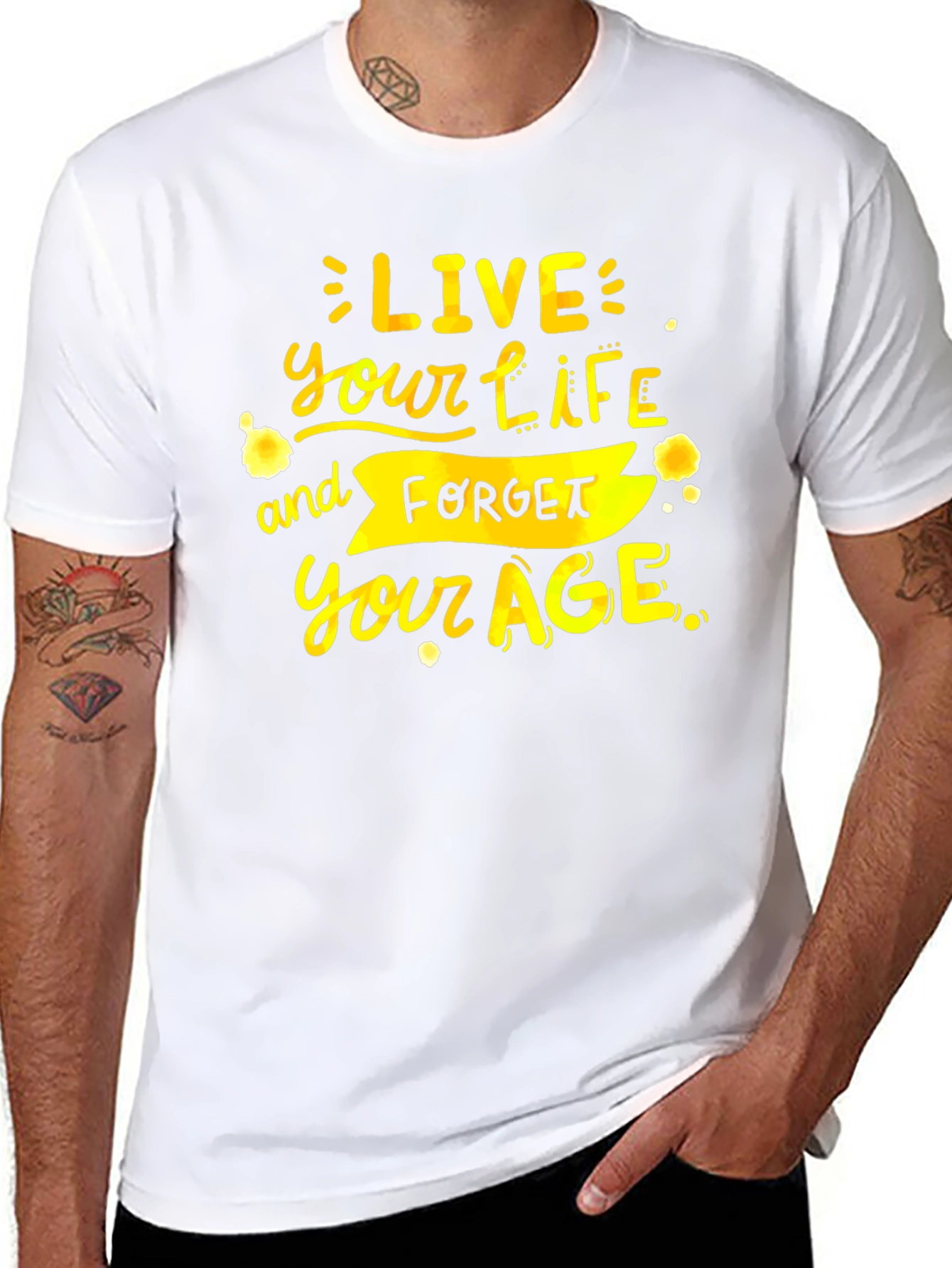 Live Your Life Graphic Tee - Black T-Shirt