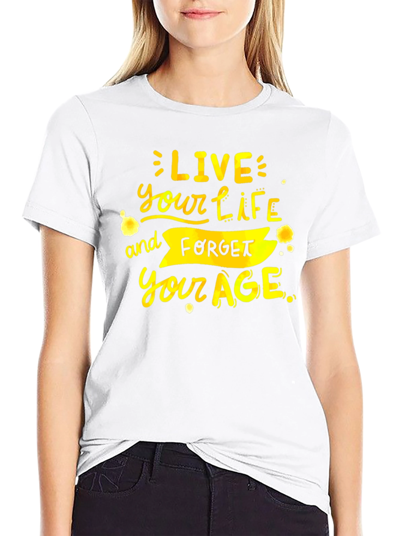 Live Your Life Graphic Tee - Black T-Shirt
