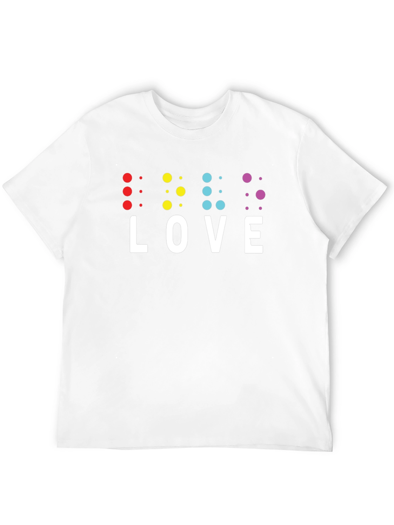 Braille LOVE T-Shirt - Inclusive & Stylish
