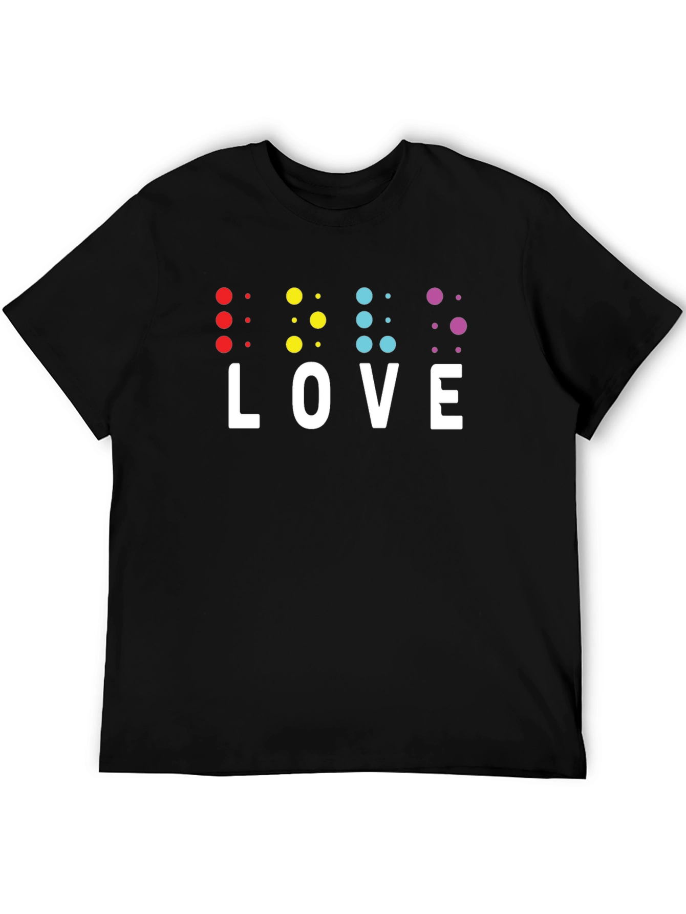 Braille LOVE T-Shirt - Inclusive & Stylish
