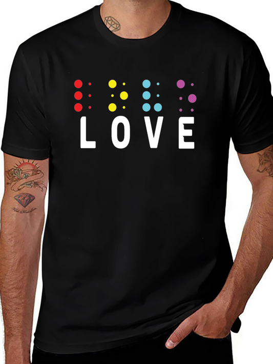 Braille LOVE T-Shirt - Inclusive & Stylish