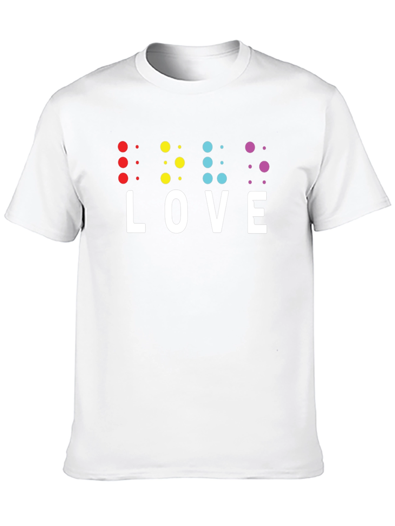 Braille LOVE T-Shirt - Inclusive & Stylish