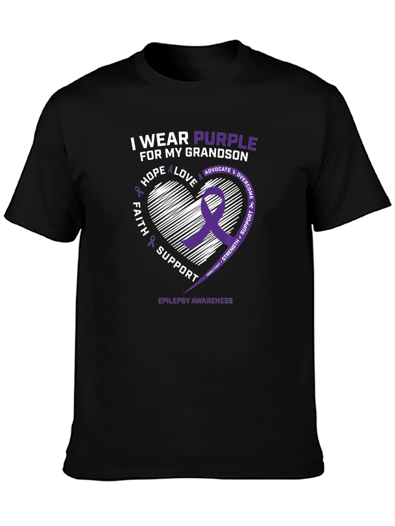 Purple Ribbon Epilepsy Awareness T-Shirt