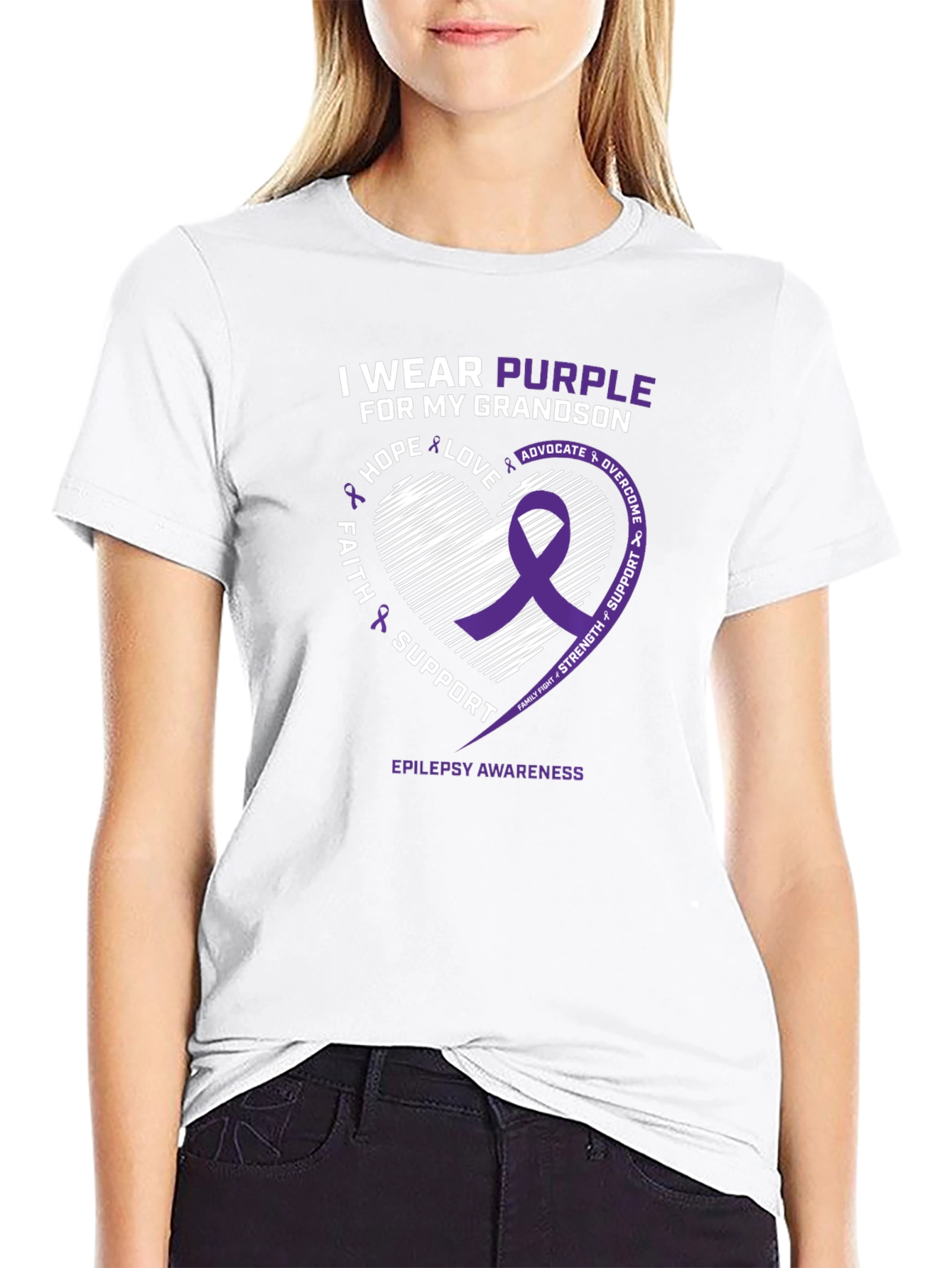 Purple Ribbon Epilepsy Awareness T-Shirt