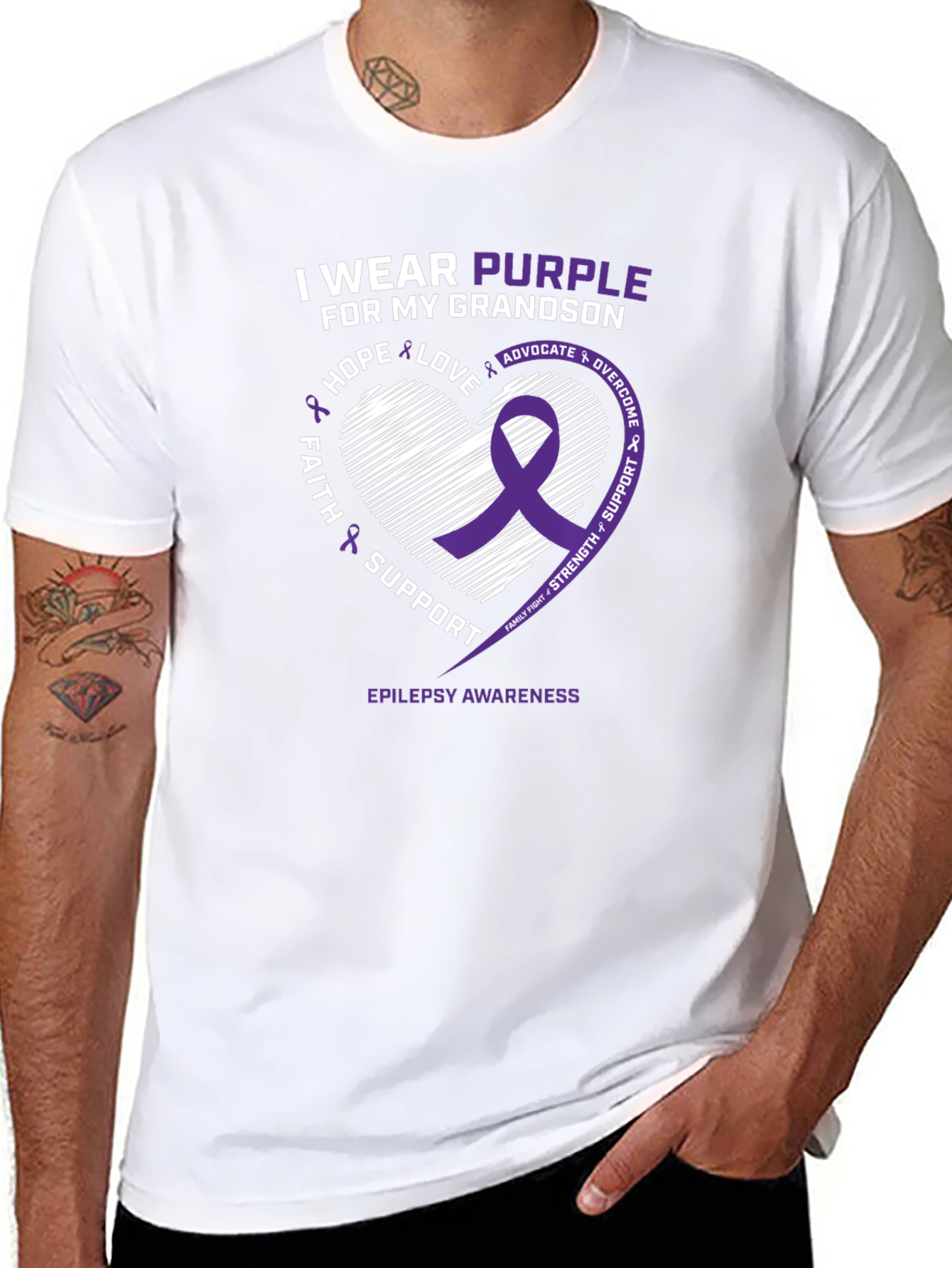 Purple Ribbon Epilepsy Awareness T-Shirt