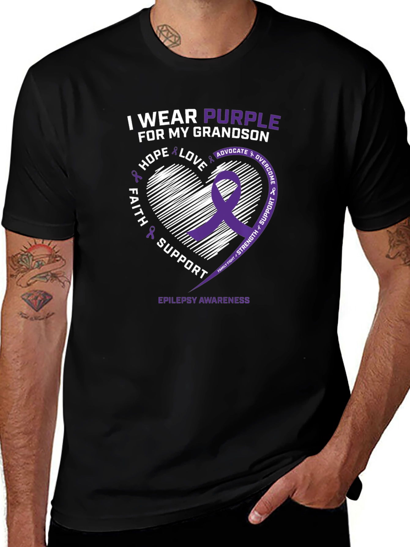 Purple Ribbon Epilepsy Awareness T-Shirt