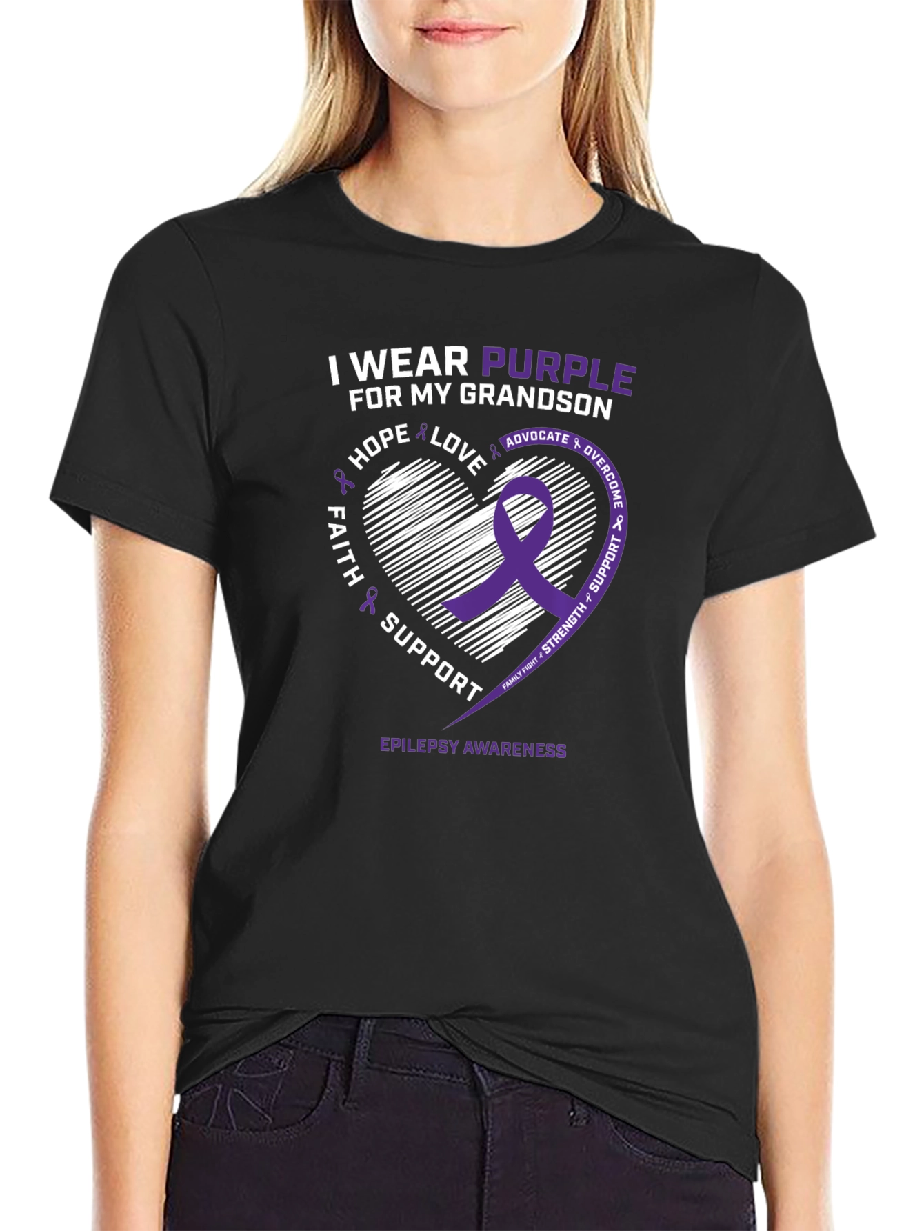 Purple Ribbon Epilepsy Awareness T-Shirt