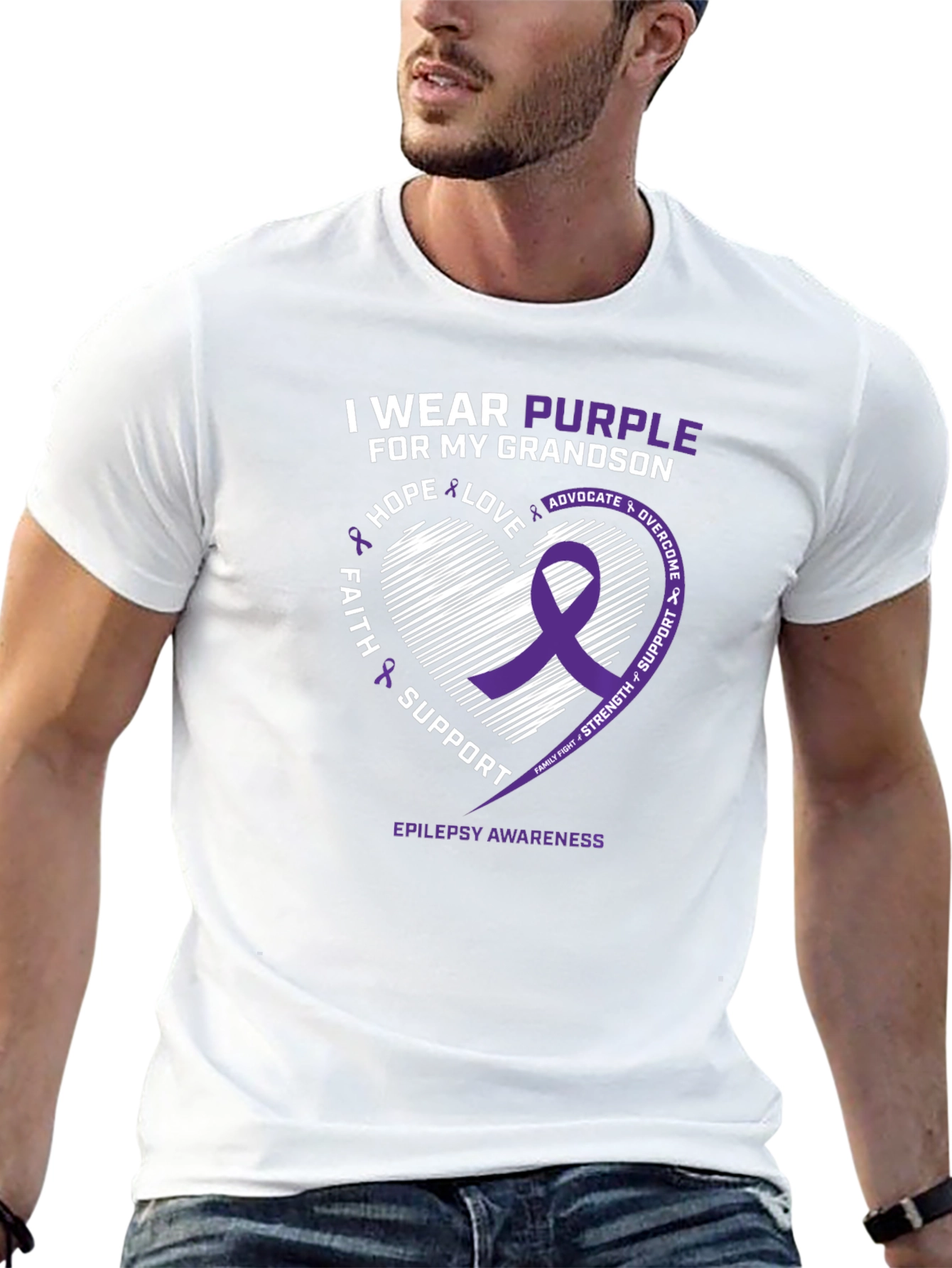 Purple Ribbon Epilepsy Awareness T-Shirt