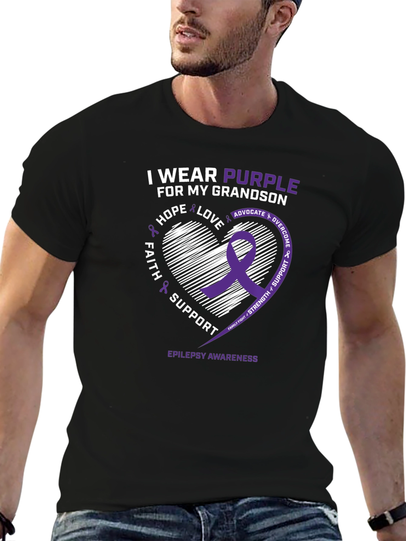 Purple Ribbon Epilepsy Awareness T-Shirt