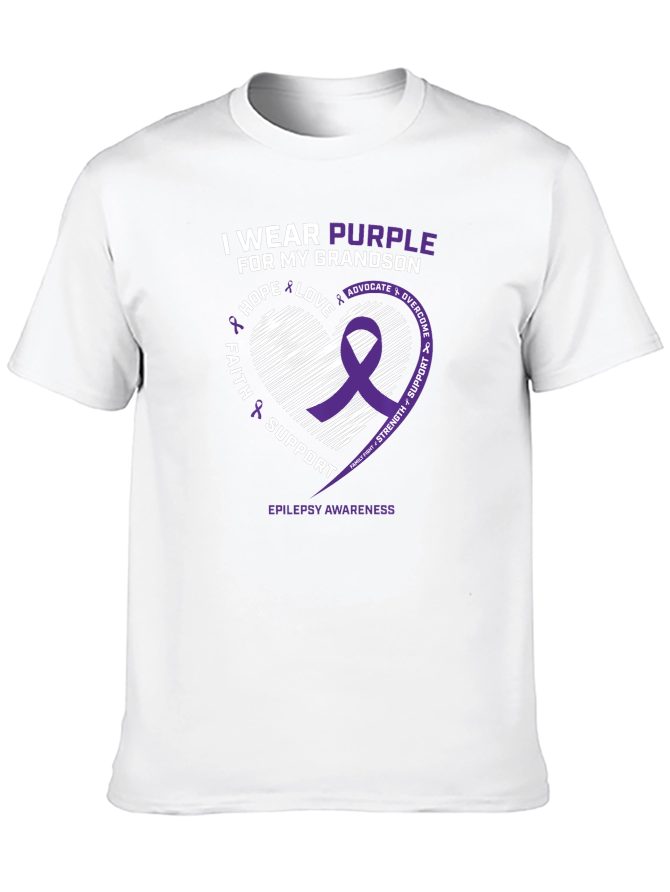 Purple Ribbon Epilepsy Awareness T-Shirt