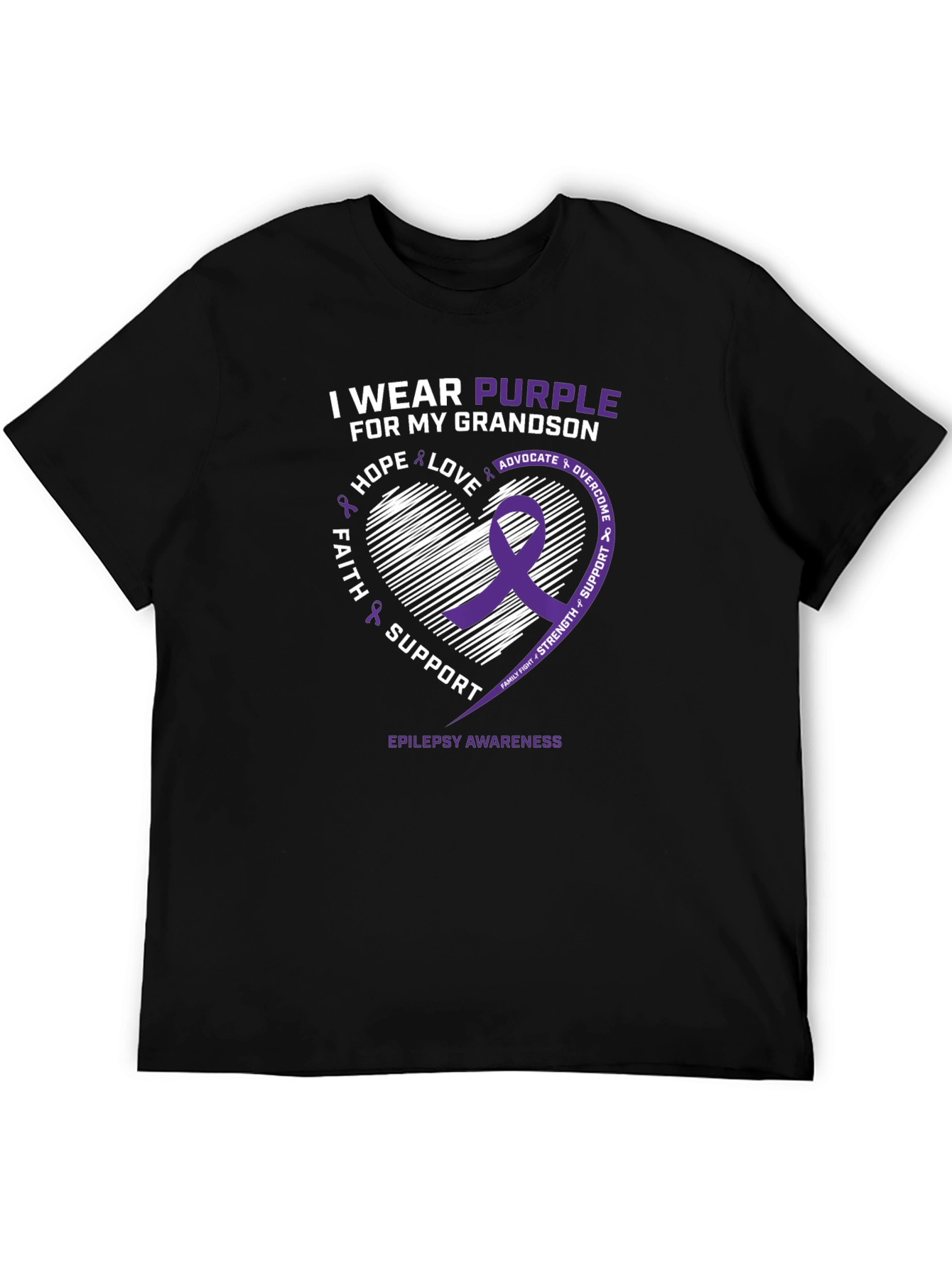 Purple Ribbon Epilepsy Awareness T-Shirt