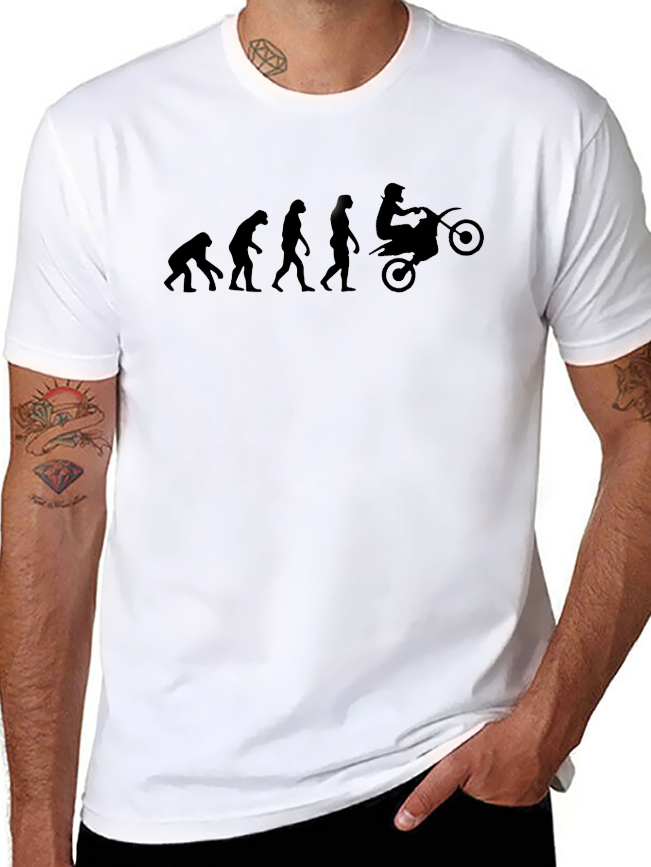 Evolution of Motocross Black T-Shirt