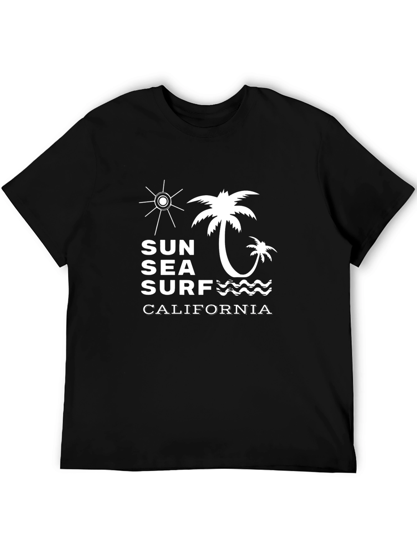 Sun Sea Surf California Tee - Black