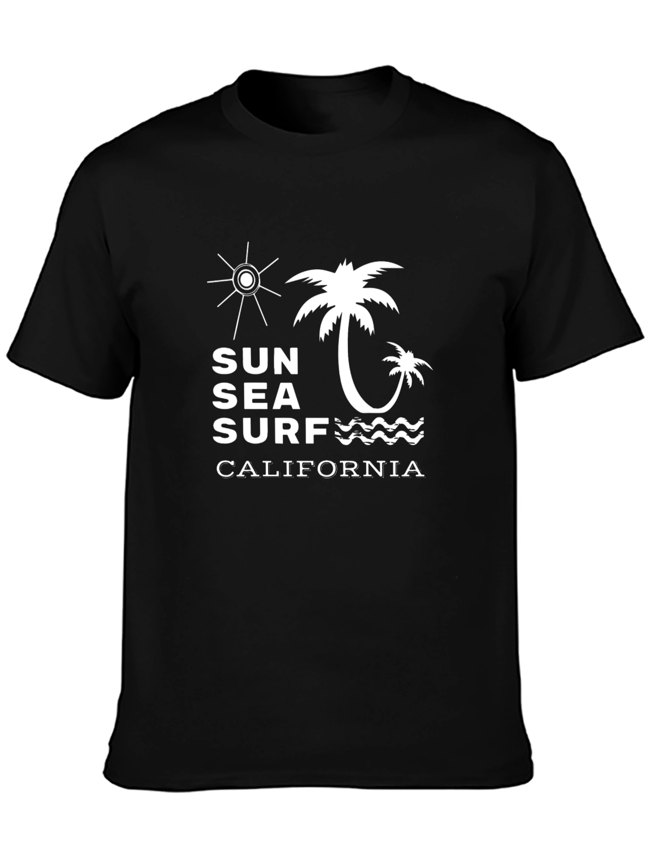 Sun Sea Surf California Tee - Black