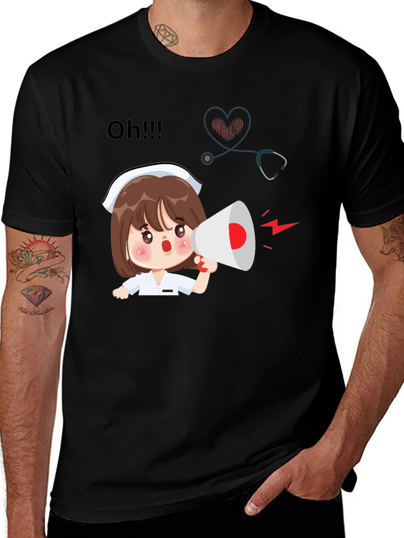 Nurse Cartoon Graphic Tee