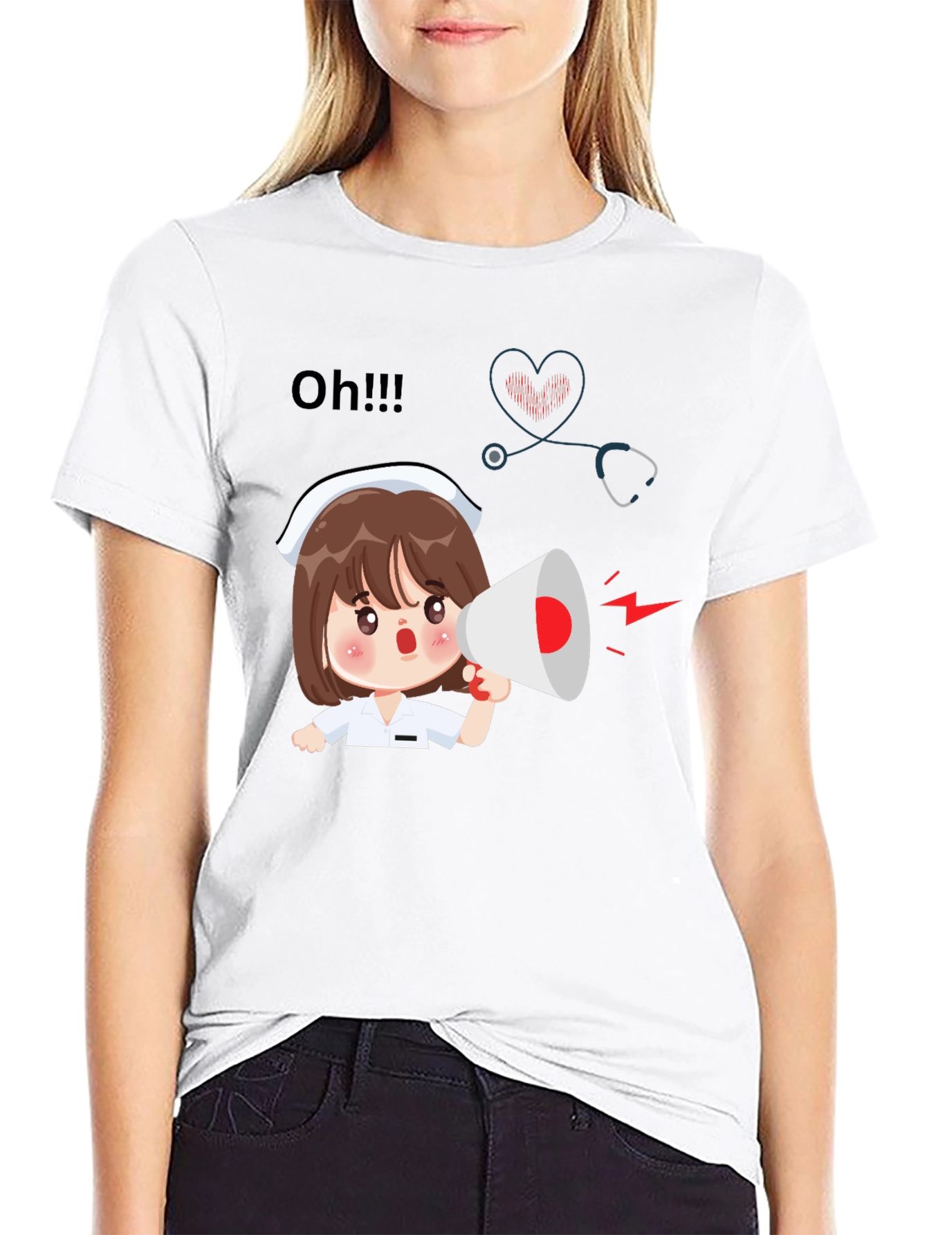 Nurse Cartoon Graphic Tee