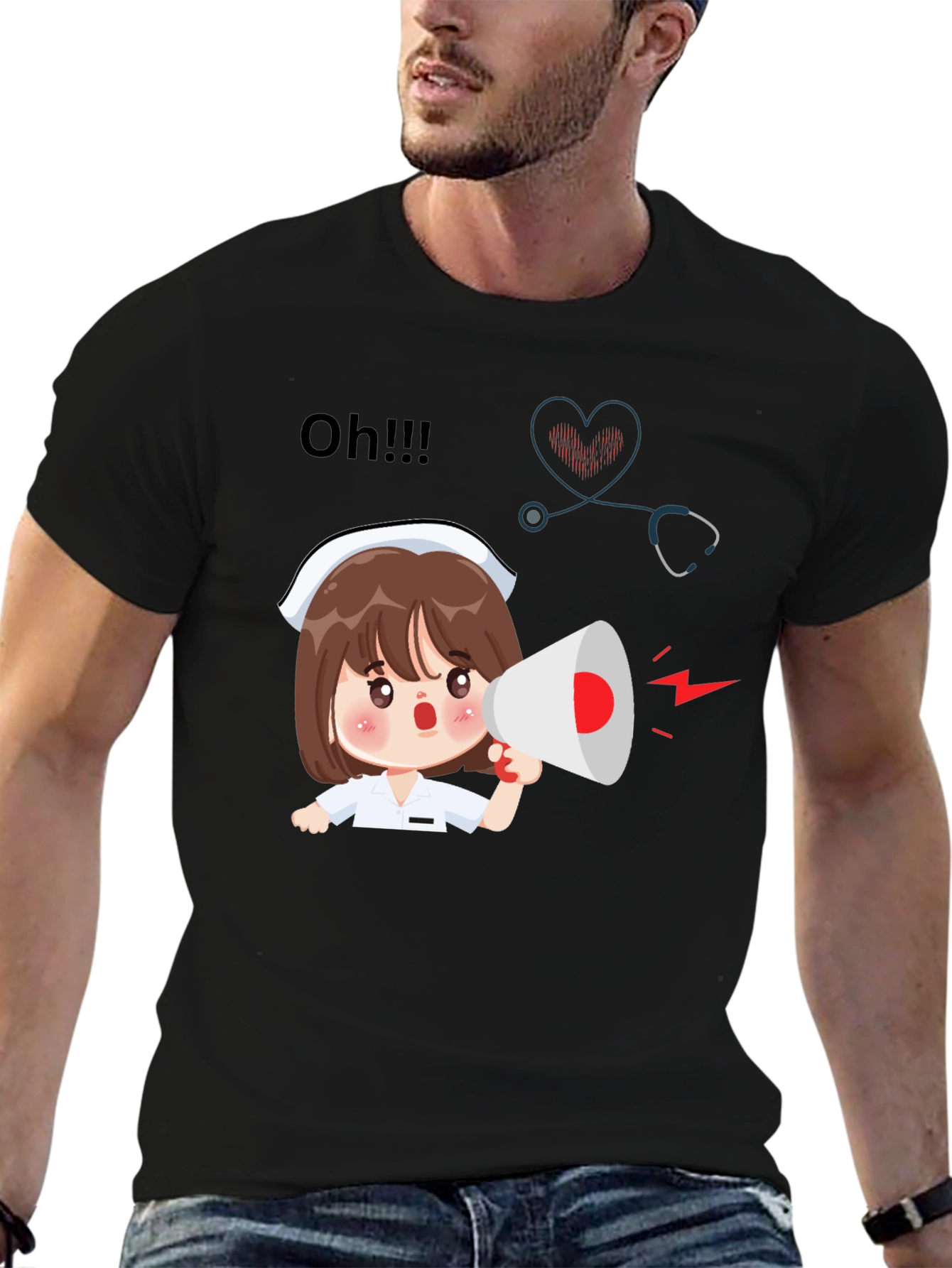 Nurse Cartoon Graphic Tee