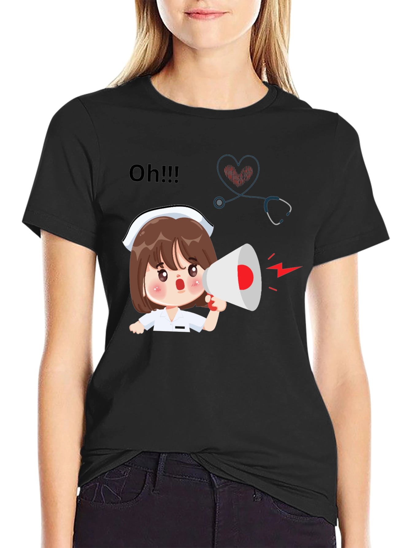 Nurse Cartoon Graphic Tee