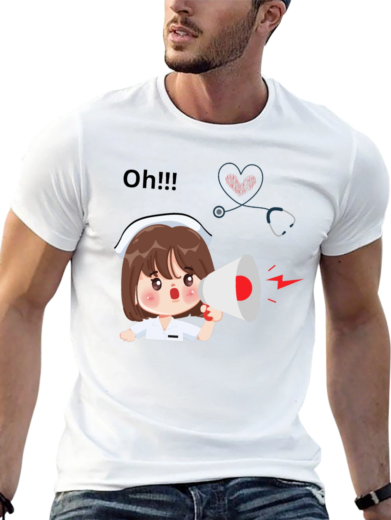 Nurse Cartoon Graphic Tee