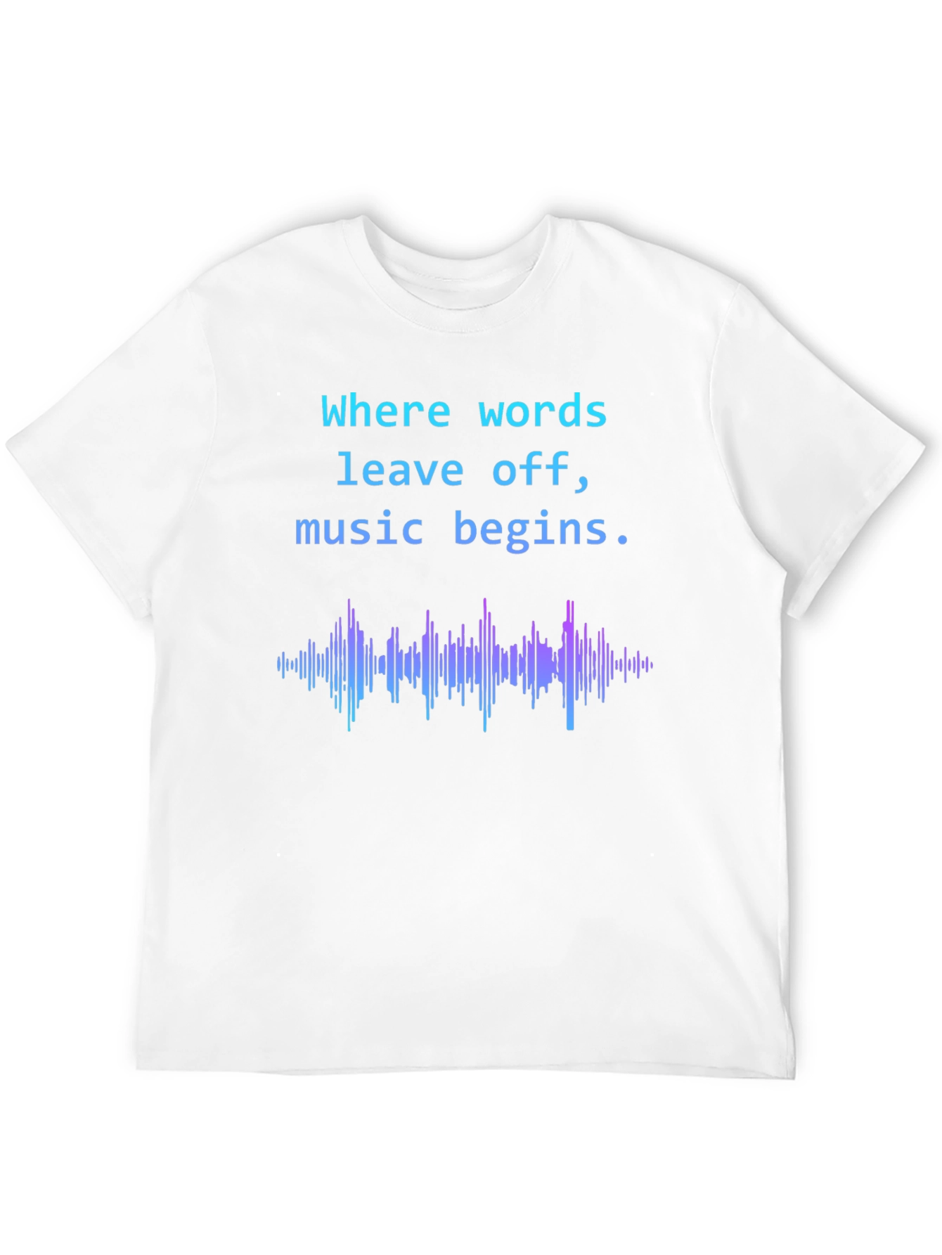 Music Begins Graphic Tee - Soft Black T-Shirt
