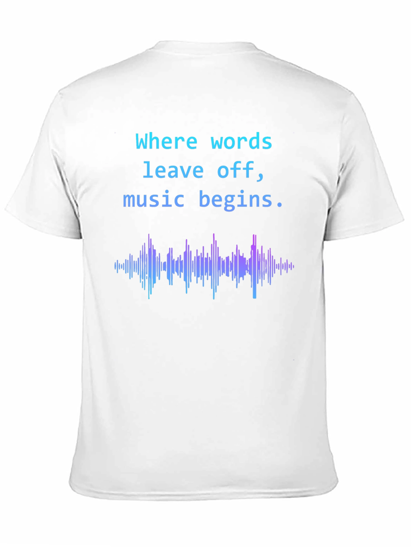 Music Begins Graphic Tee - Soft Black T-Shirt