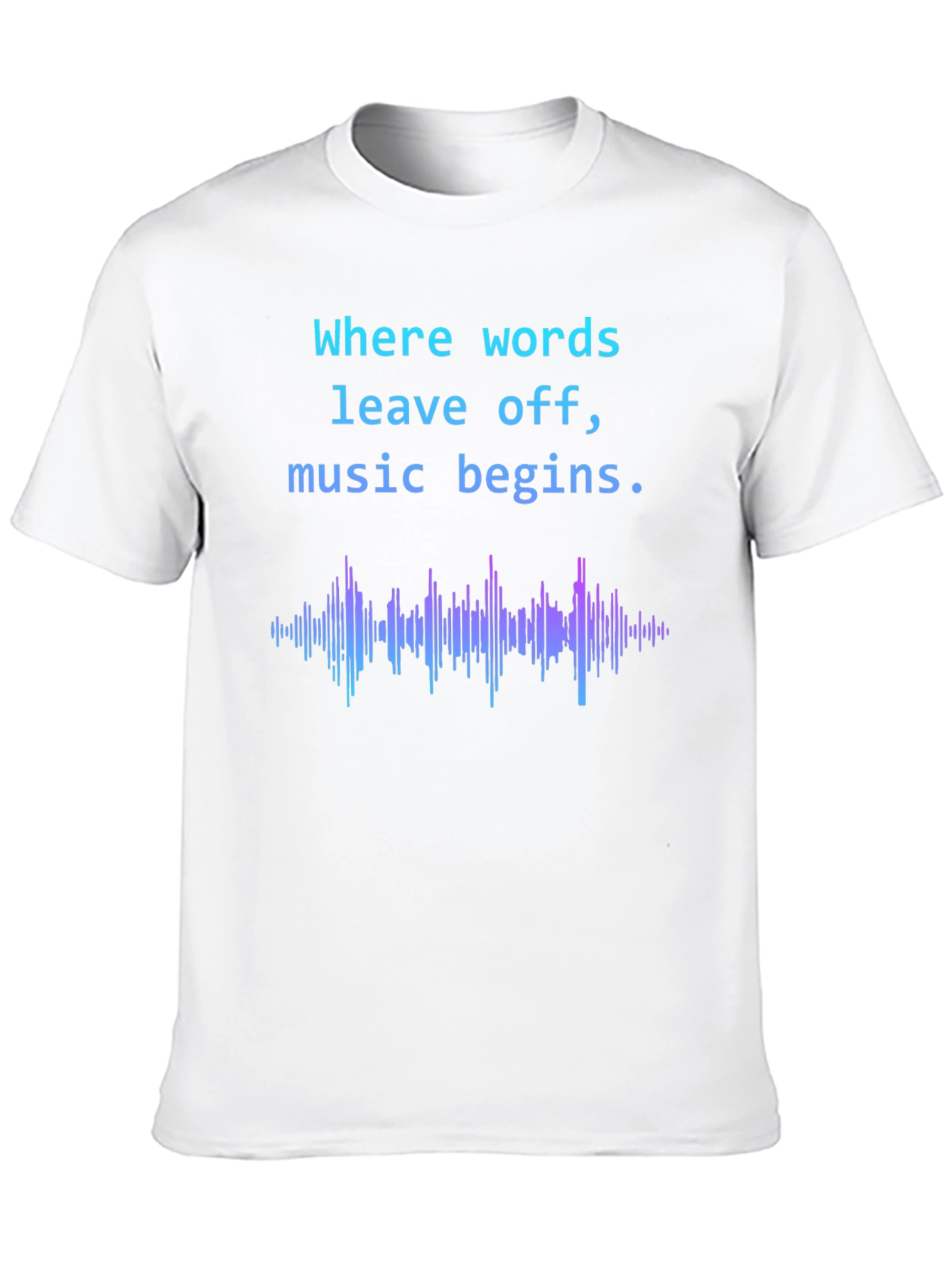Music Begins Graphic Tee - Soft Black T-Shirt